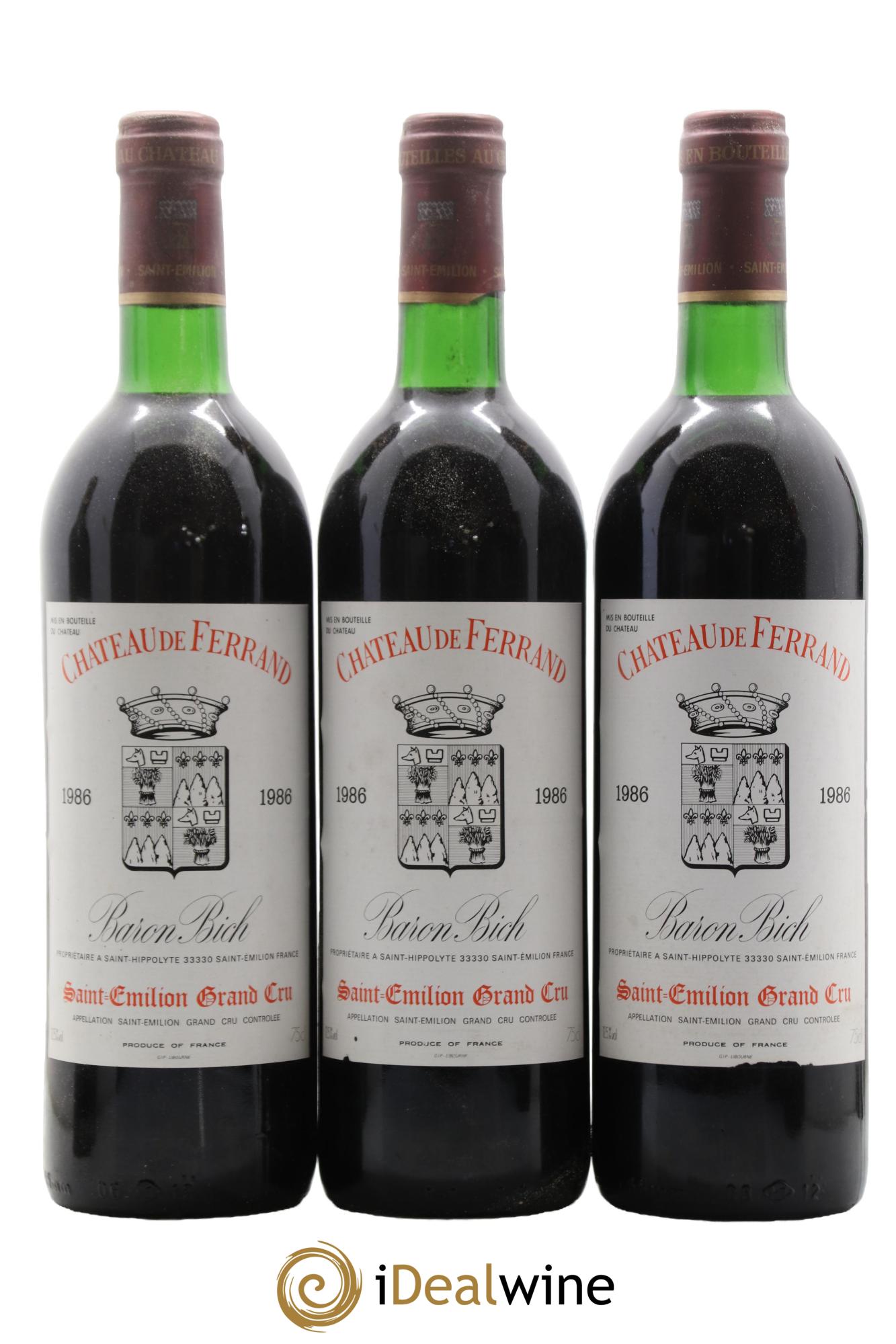 Château Ferrand 1986 - Lot of 12 bottles - 3