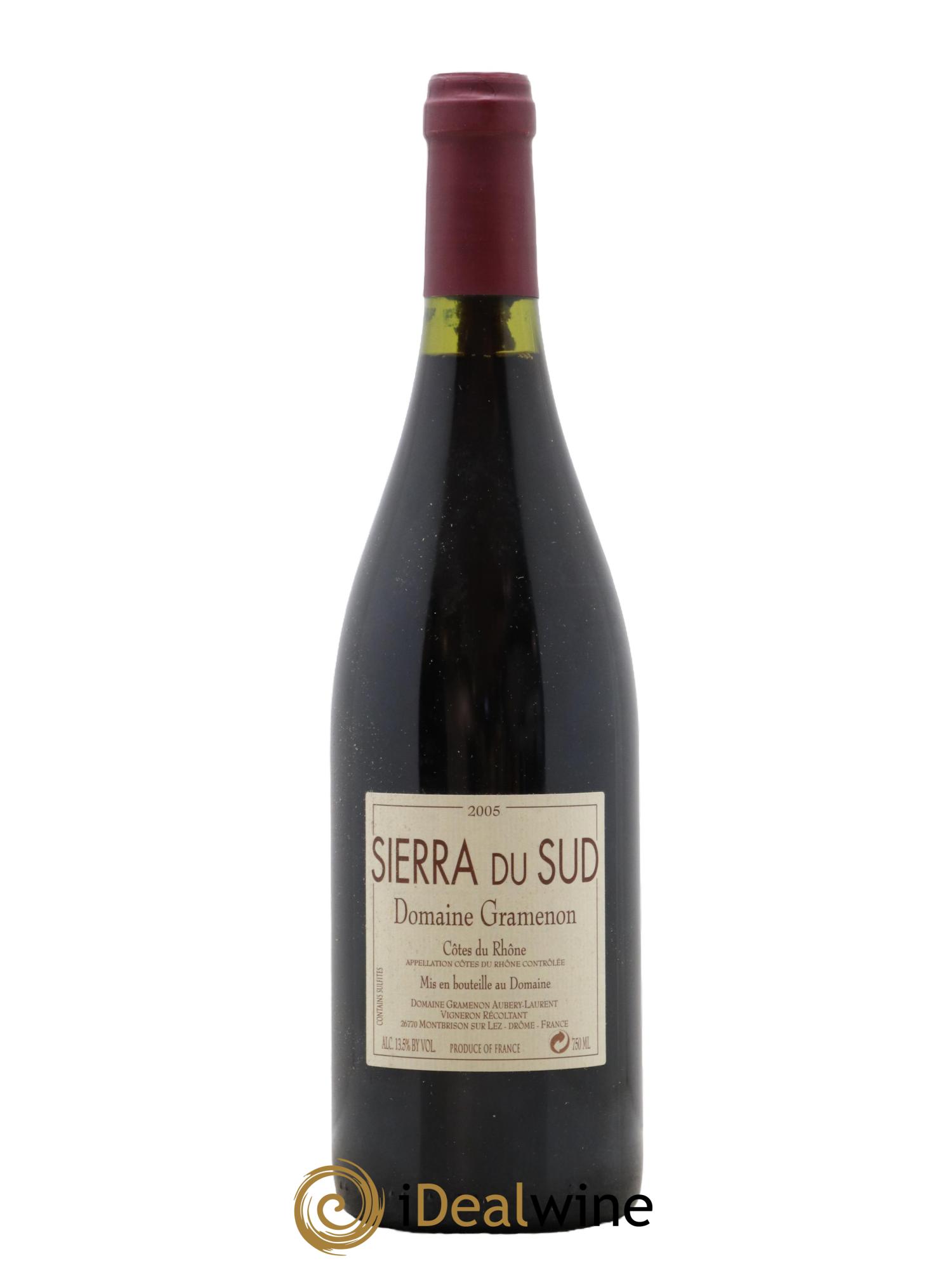 Côtes du Rhône Sierra du Sud Gramenon (Domaine) 2005 - Posten von 1 Flasche - 0