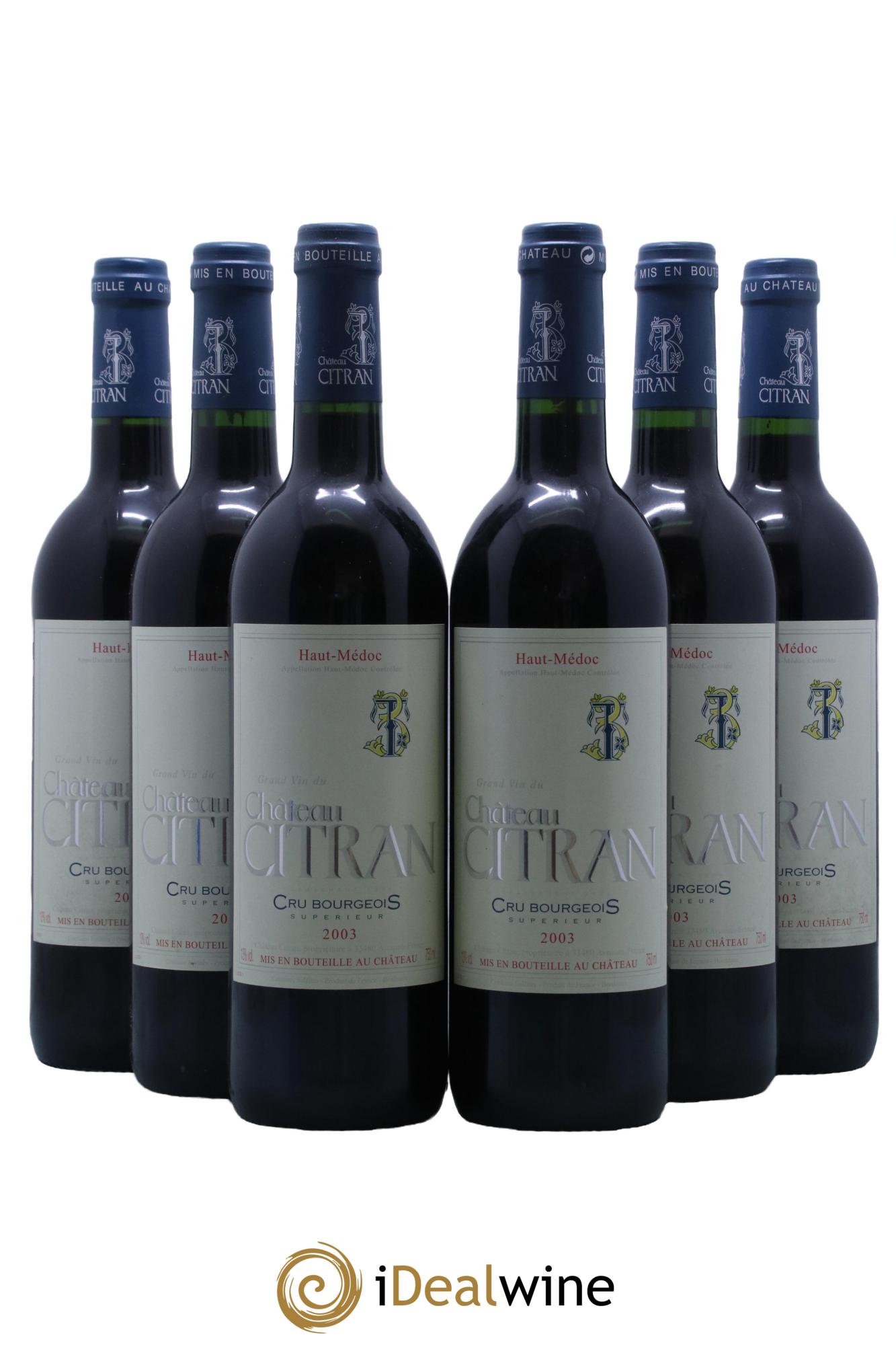 Château Citran Cru Bourgeois  2003 - Lot de 6 bouteilles - 0