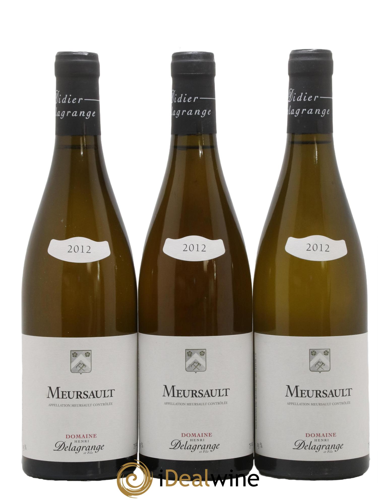 Meursault Delagrange et Fils 2012 - Lot of 3 bottles - 0