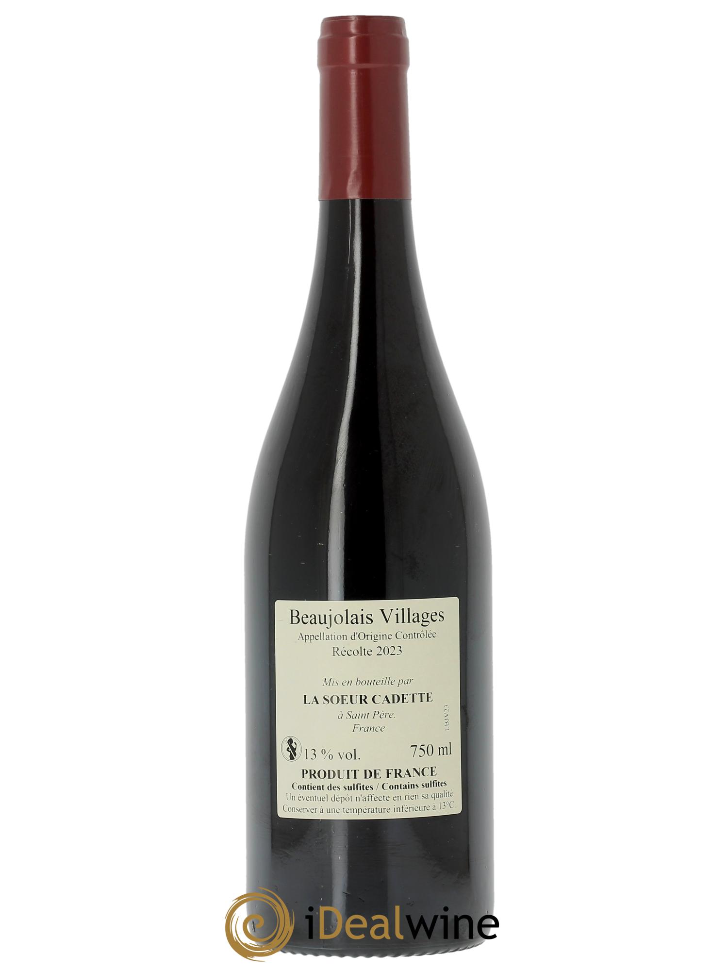 Beaujolais La Soeur Cadette  2023 - Lot de 1 bouteille - 1