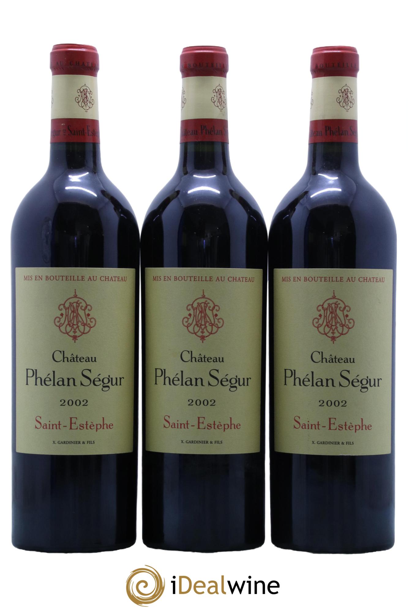 Château Phélan Ségur  2002 - Lot de 3 bouteilles - 0