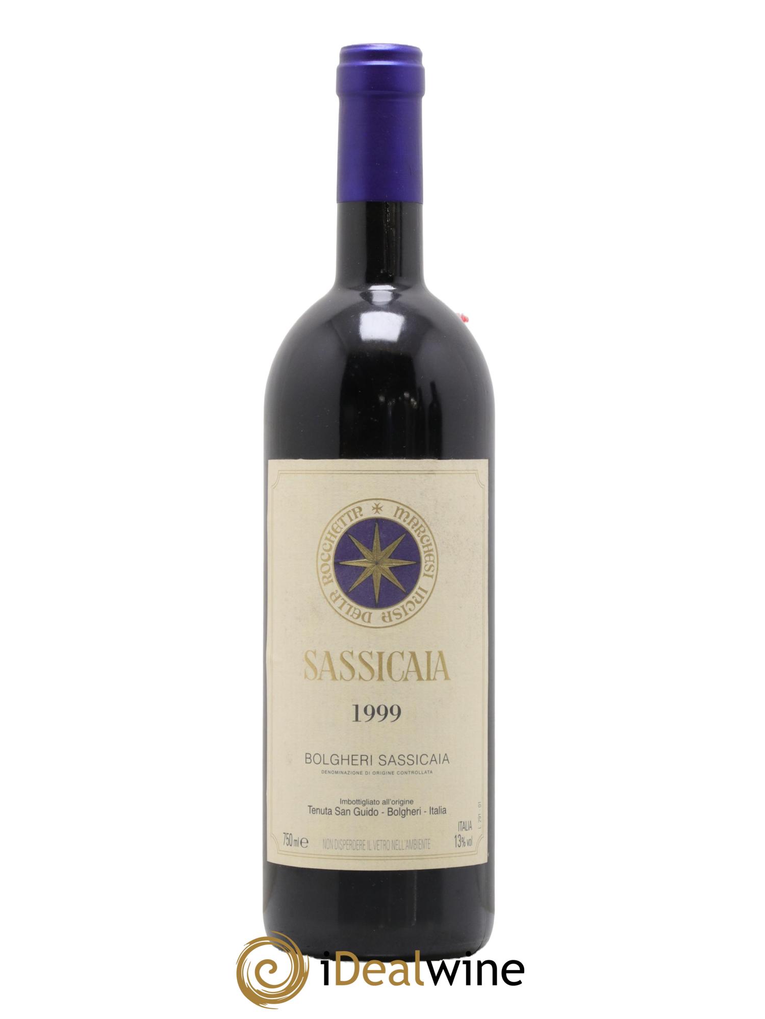 Bolgheri DOC Sassicaia Tenuta San Guido  1999 - Lotto di 1 bottiglia - 0