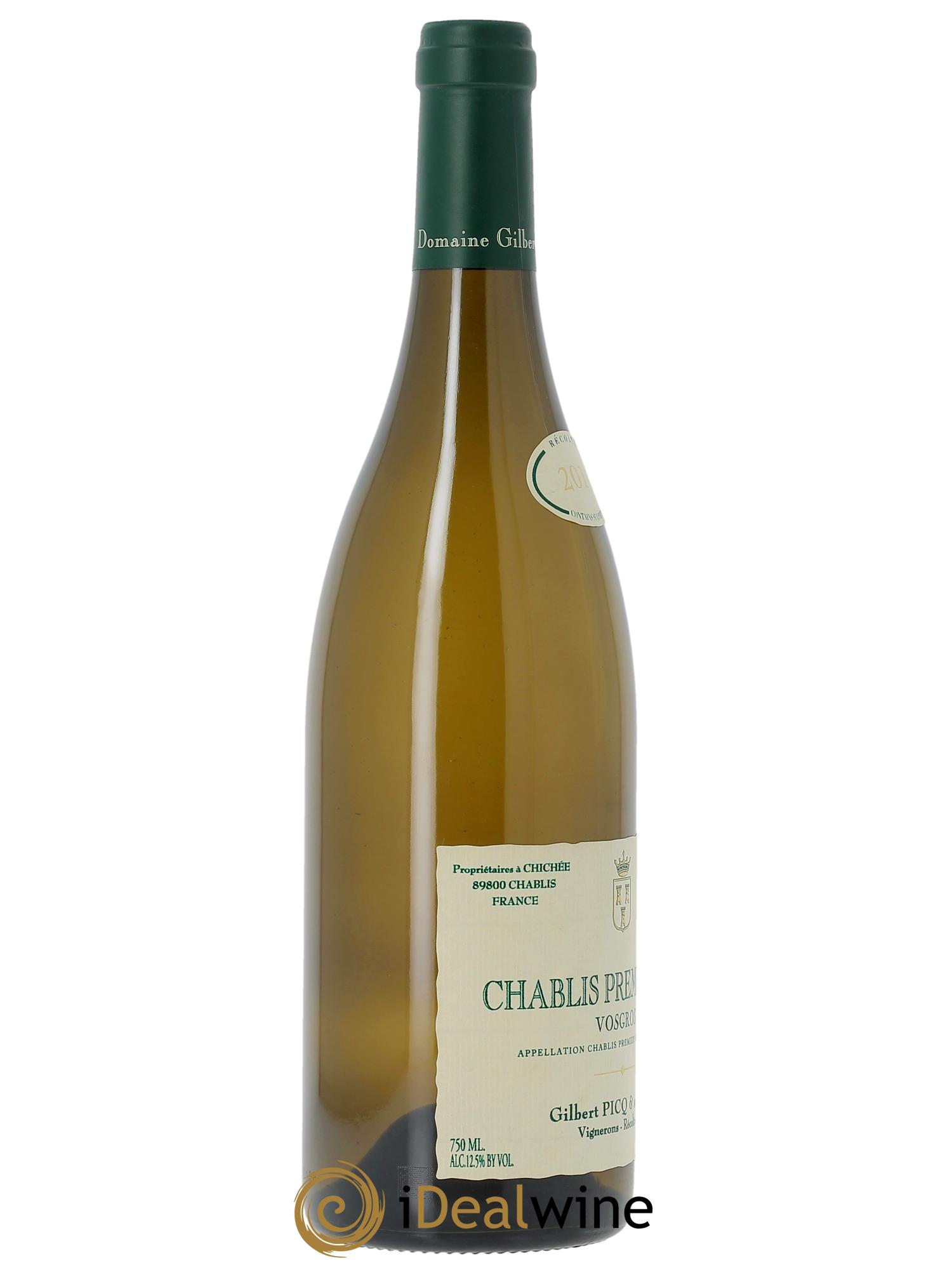 Chablis 1er Cru Vosgros Gilbert Picq et Fils   2014 - Lot de 1 bouteille - 1