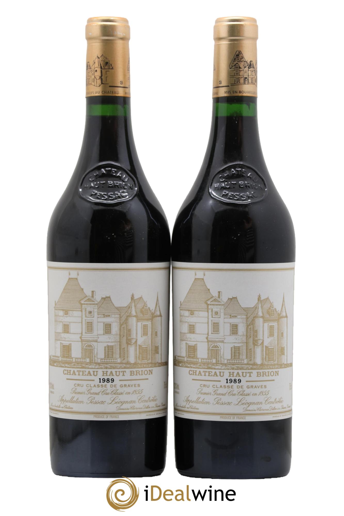 Château Haut Brion 1er Grand Cru Classé 1989 - Lotto di 2 bottiglie - 0