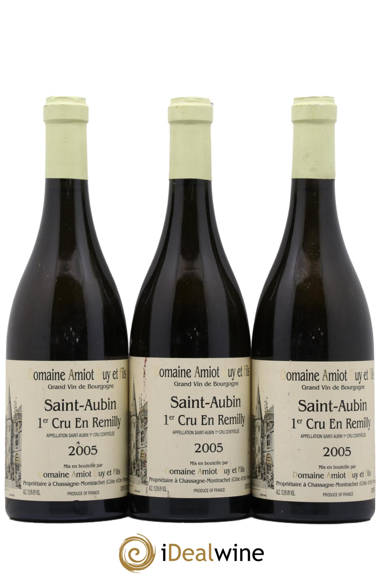 Saint-Aubin 1er Cru En Remilly Domaine Guy Amiot et Fils 2005 - Lotto di 3 bottiglie - 0