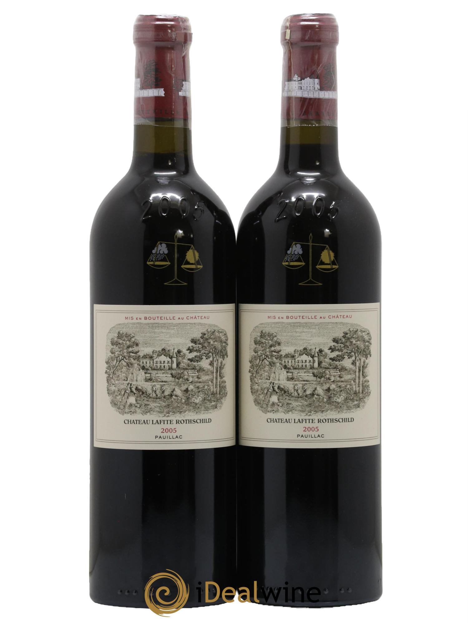 Château Lafite Rothschild 1er Grand Cru Classé 2005 - Lot de 2 bouteilles - 0