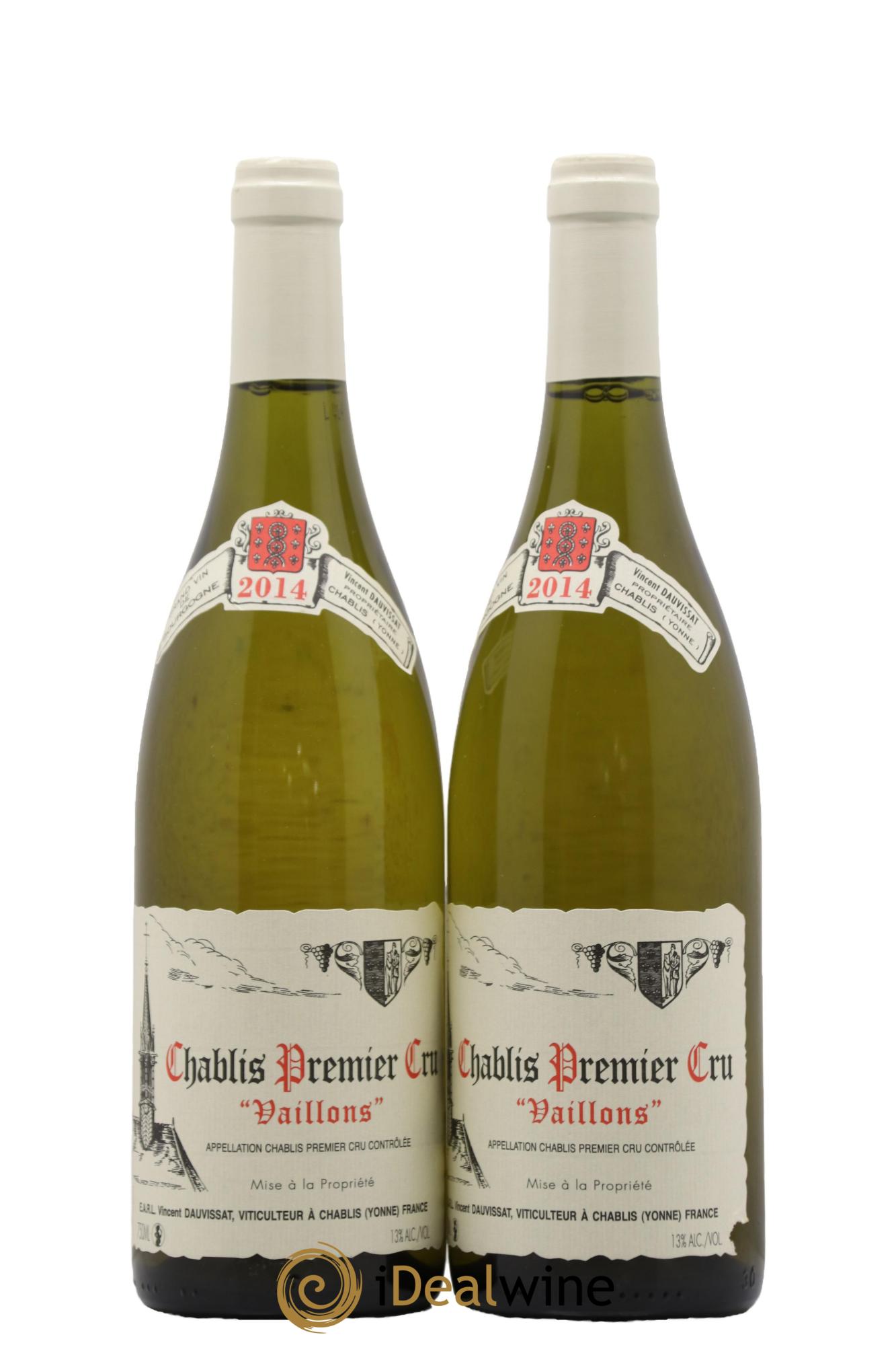 Chablis 1er Cru Vaillons Vincent Dauvissat (Domaine) 2014 - Posten von 2 Flaschen - 0