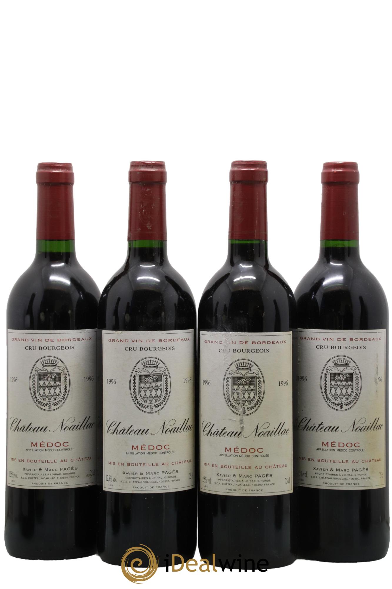 Château Noaillac Cru Bourgeois 1996 - Lot of 4 bottles - 0