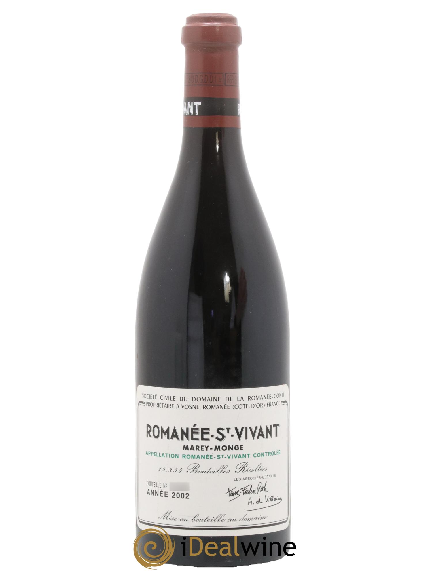 Romanée-Saint-Vivant Grand Cru Domaine de la Romanée-Conti 2002 - Lot de 1 bouteille - 0