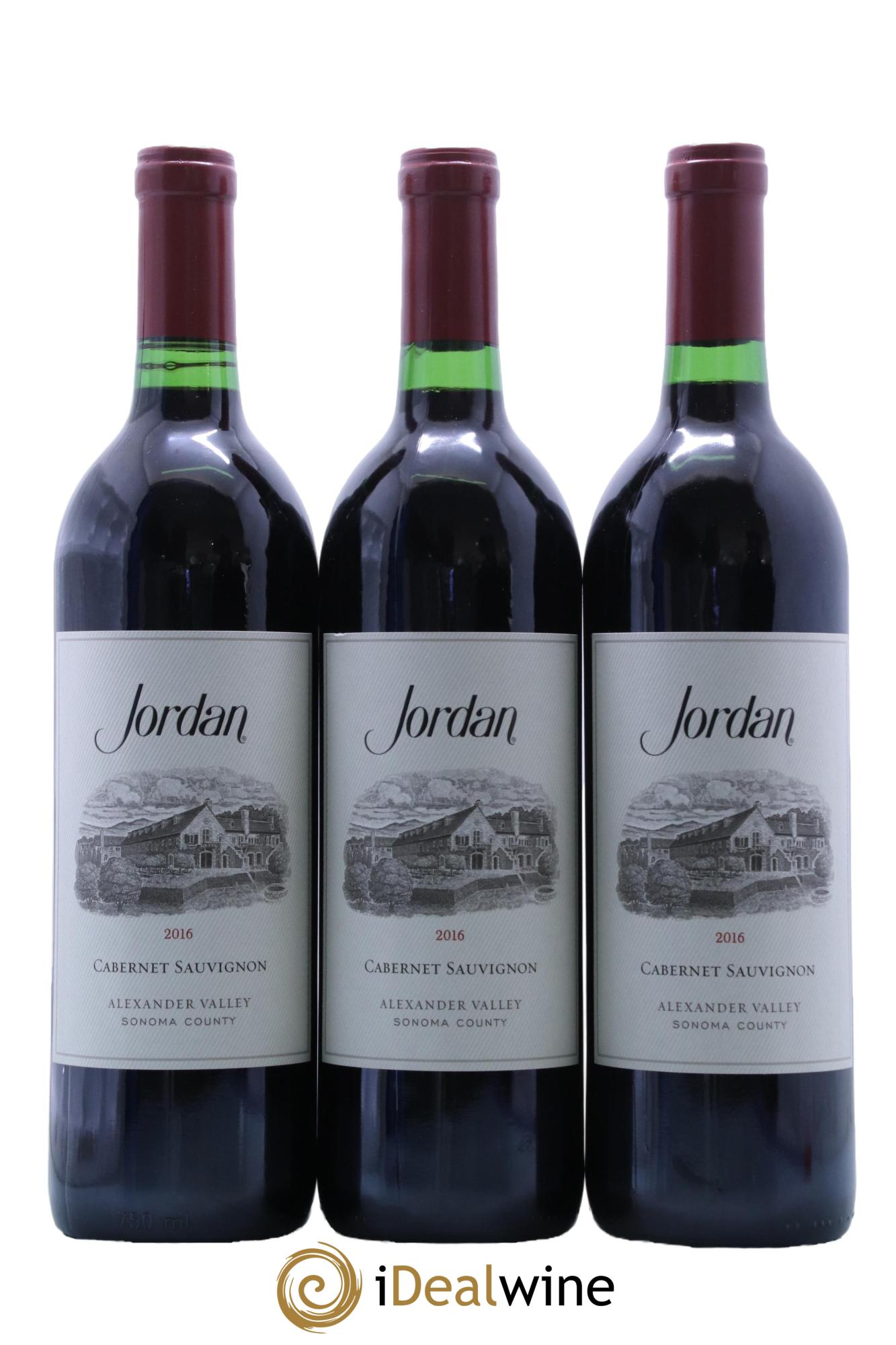 USA Sonoma Valley Cabernet Sauvignon Alexander Valley Jordan 2016 - Lotto di 3 bottiglie - 0