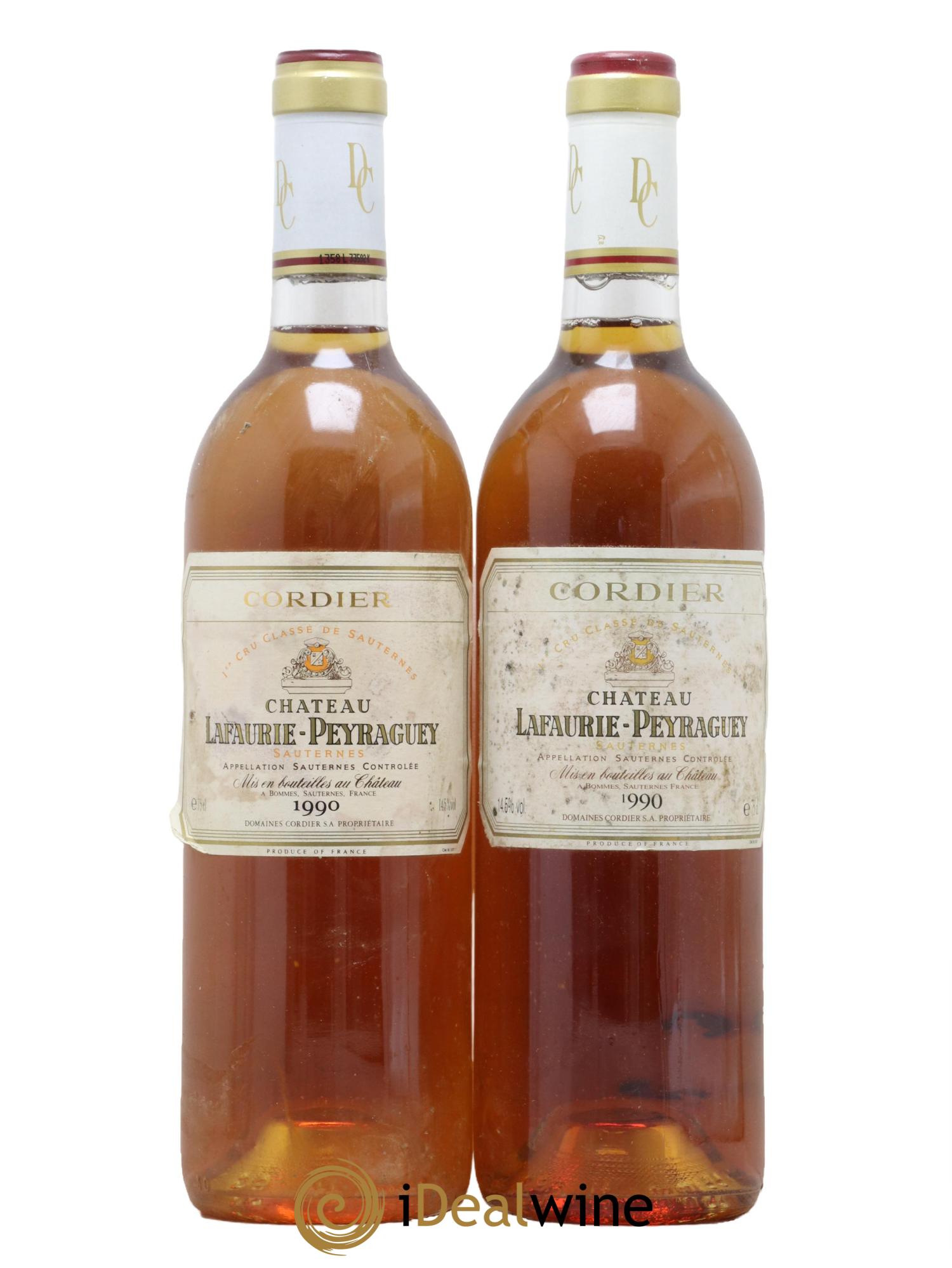 Château Lafaurie-Peyraguey 1er Grand Cru Classé 1990 - Posten von 2 Flaschen - 0