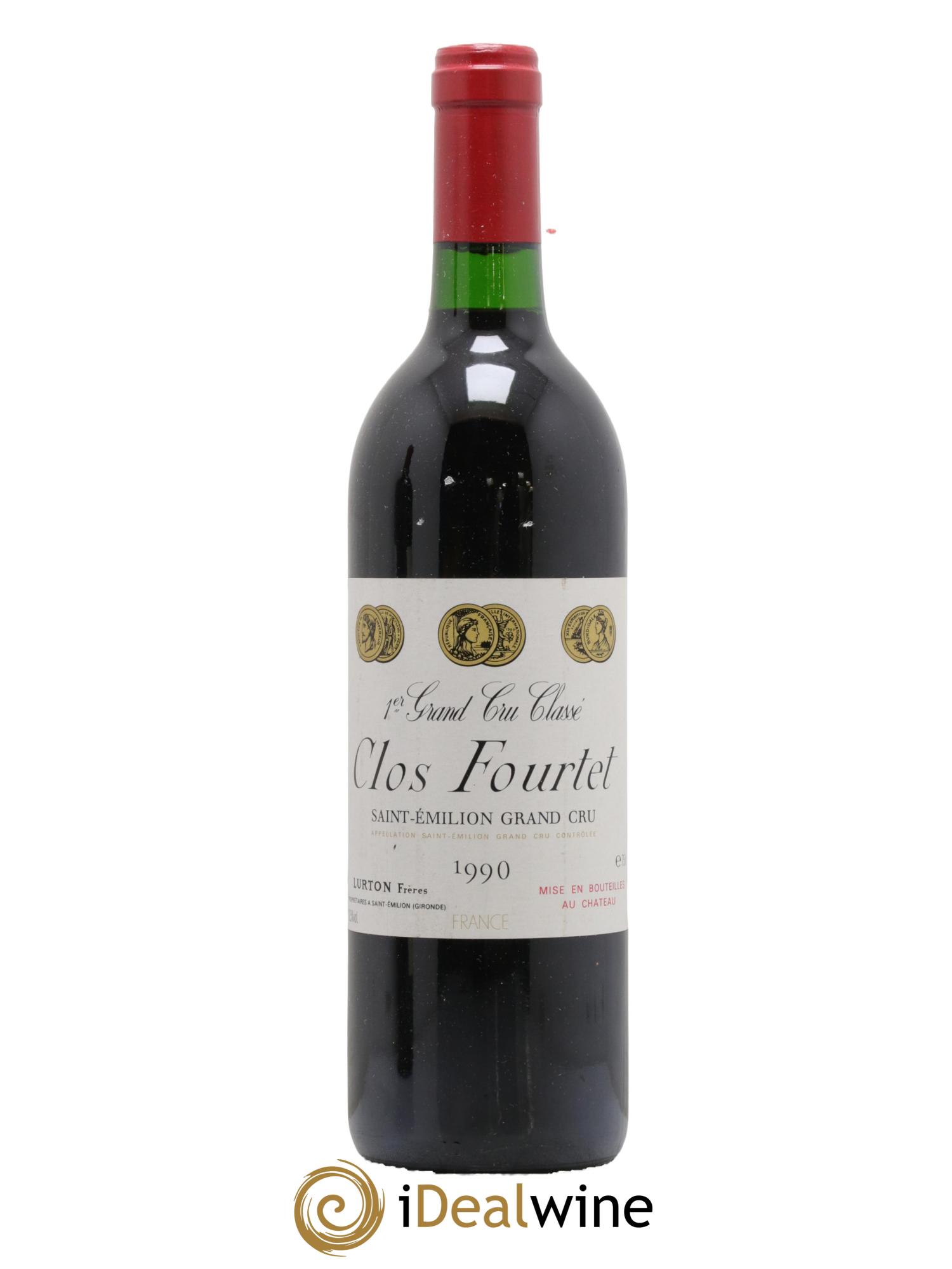 Clos Fourtet 1er Grand Cru Classé B  1990 - Lot de 1 bouteille - 0