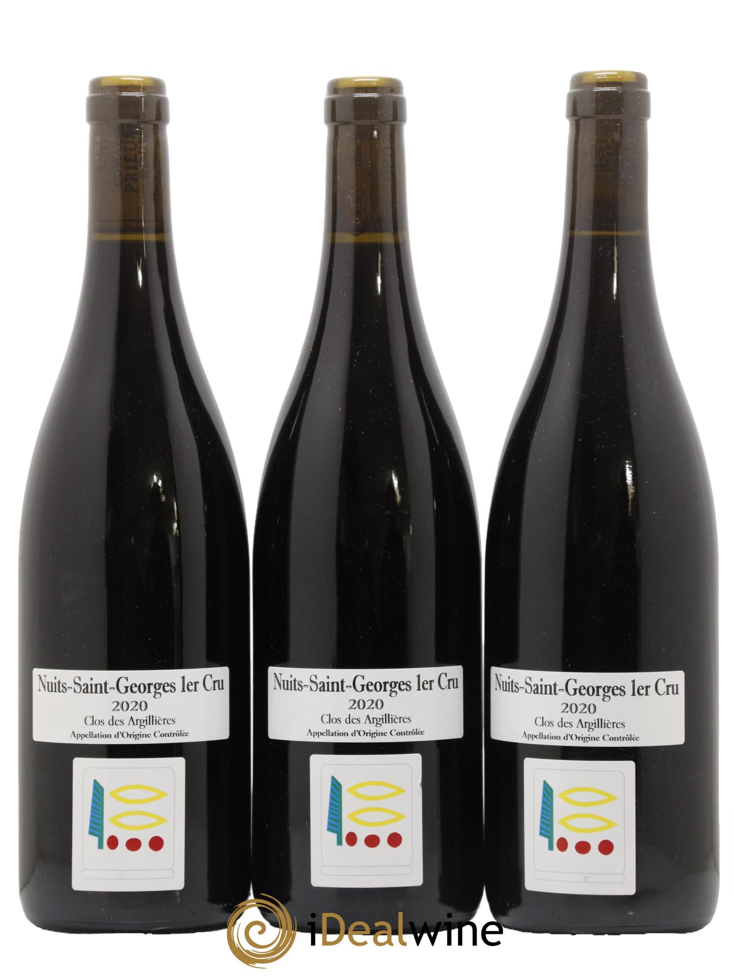 Nuits Saint-Georges 1er Cru Clos des Argillières Prieuré Roch 2020 - Lotto di 3 bottiglie - 0