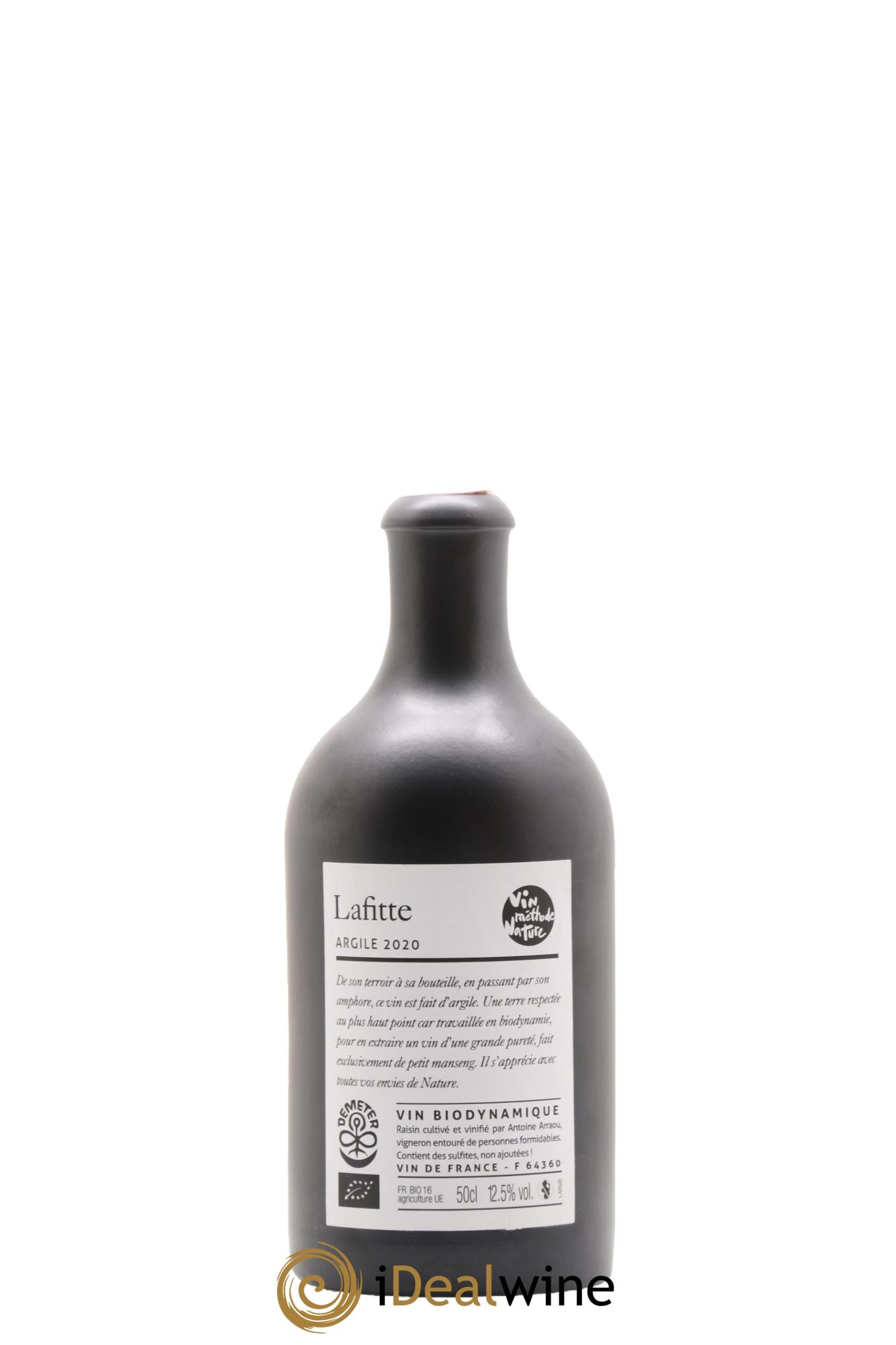 Vin de France Argile Château Lafitte  2020 - Lot de 1 format 50cl - 1