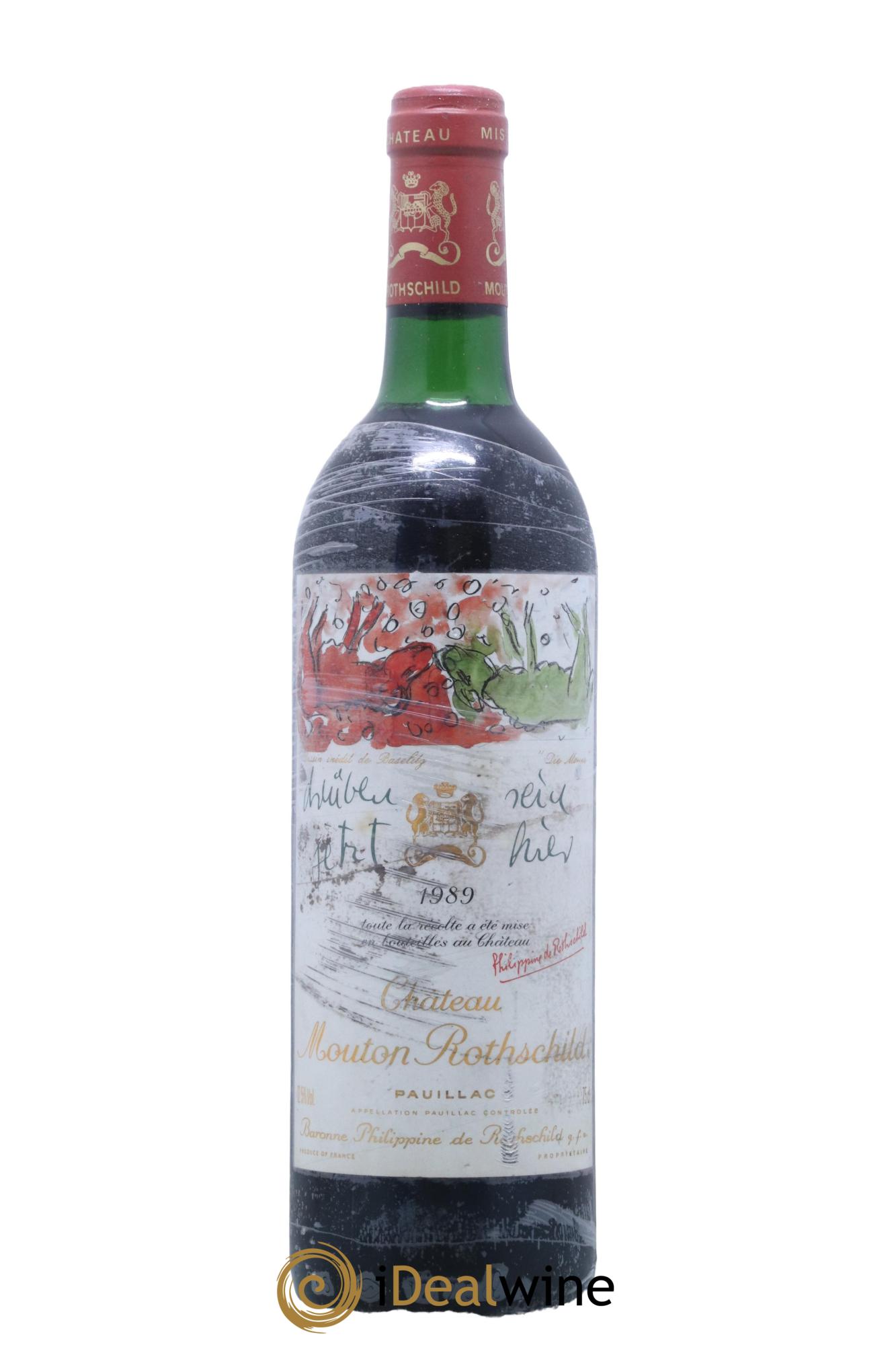 Château Mouton Rothschild 1er Grand Cru Classé 1989 - Lot de 1 bouteille - 0