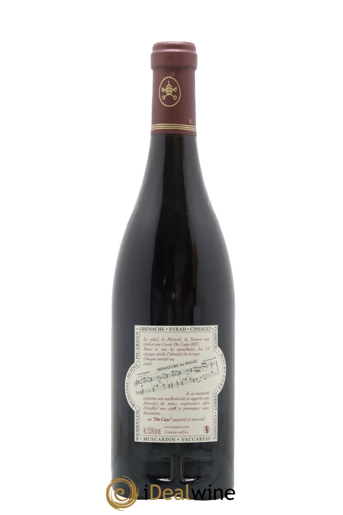 Châteauneuf-du-Pape Domaine du Pégau Cuvée Da Capo Paul et Laurence Féraud 2007 - Lot de 1 bouteille - 1