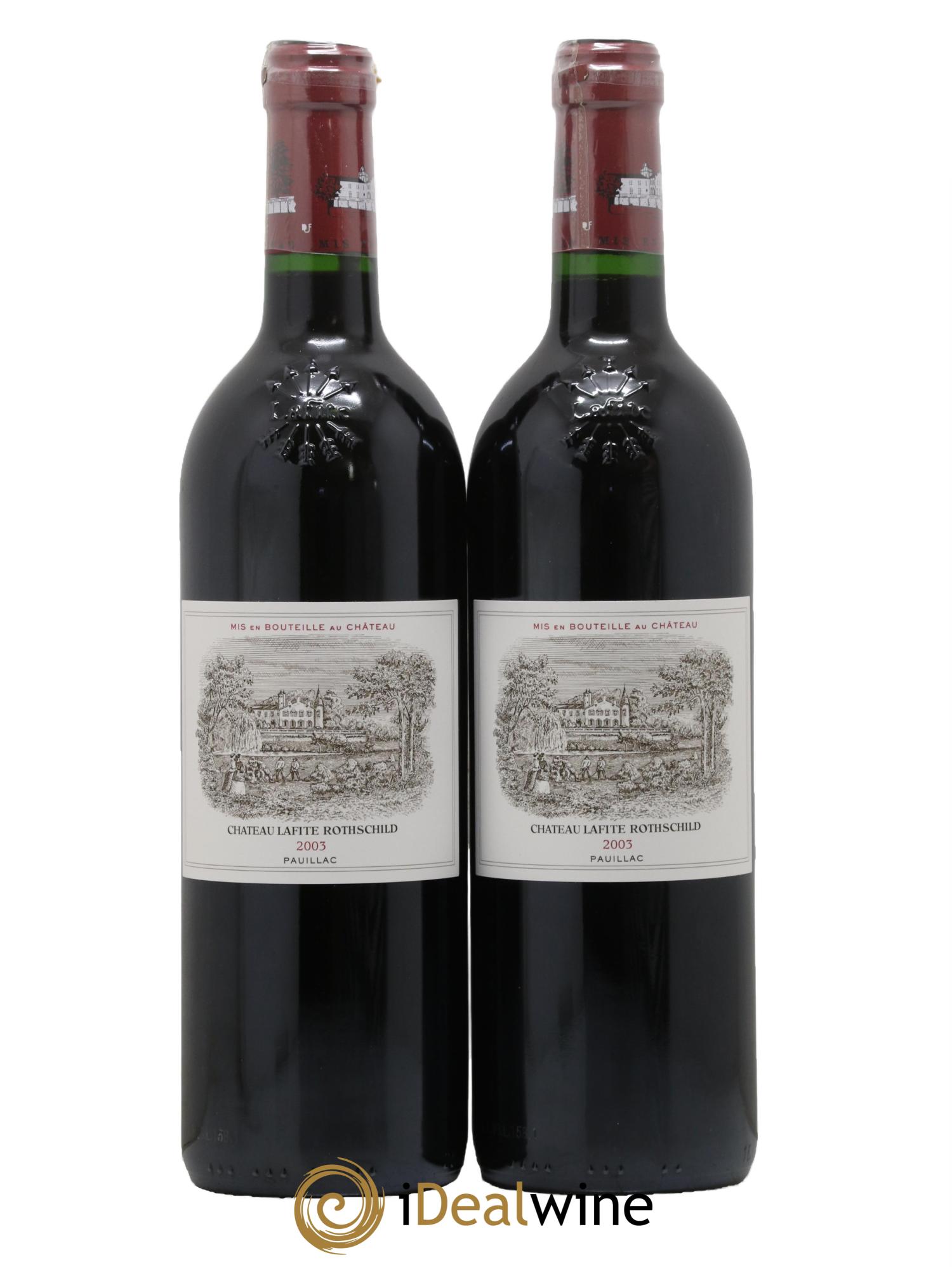 Château Lafite Rothschild 1er Grand Cru Classé 2003 - Lot de 2 bouteilles - 0