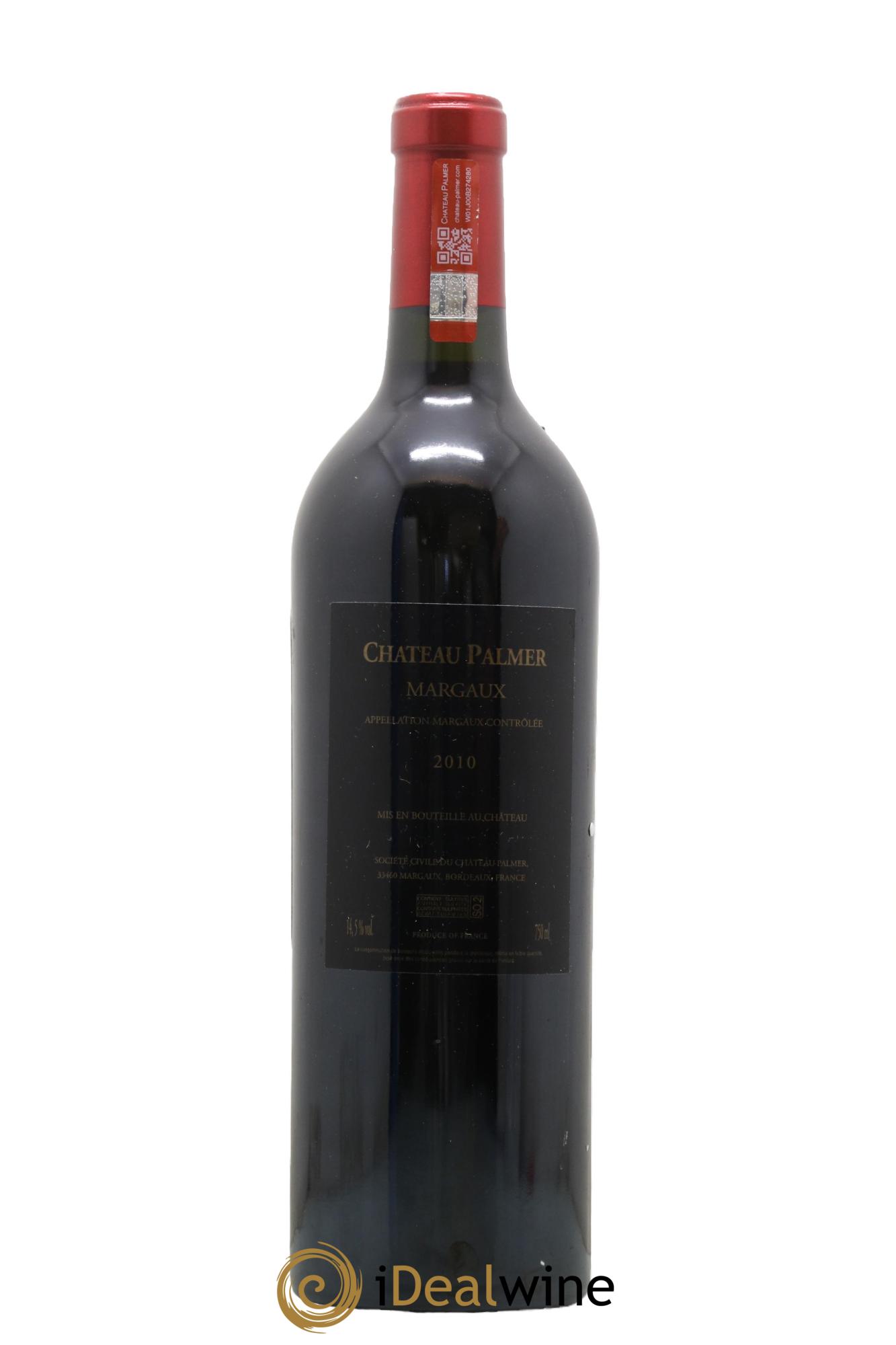 Château Palmer 3ème Grand Cru Classé 2010 - Lot de 1 bouteille - 1