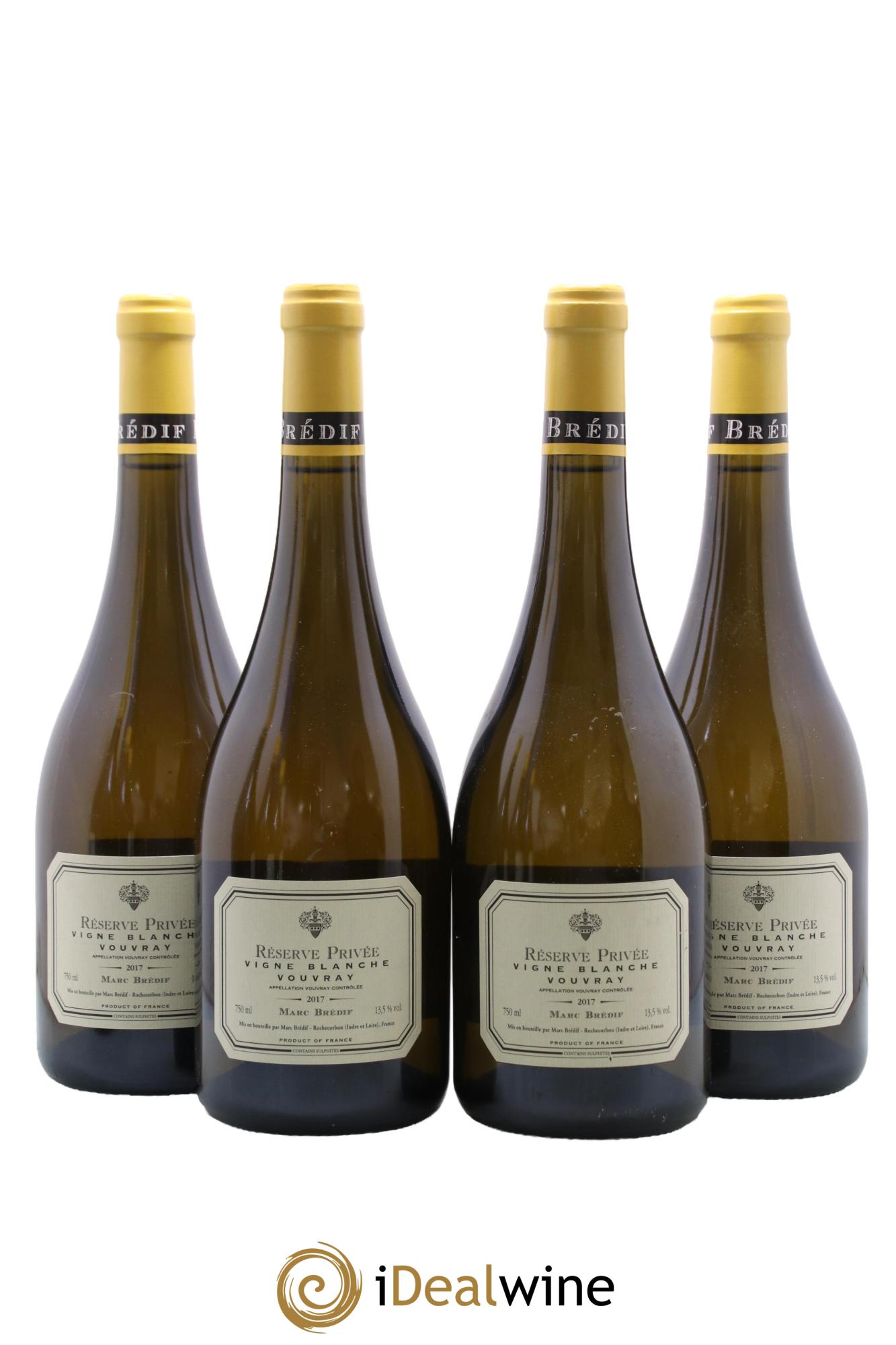 Vouvray Réserve Privée Vigne Blanche Domaine Brédif 2017 - Lot de 4 bouteilles - 0