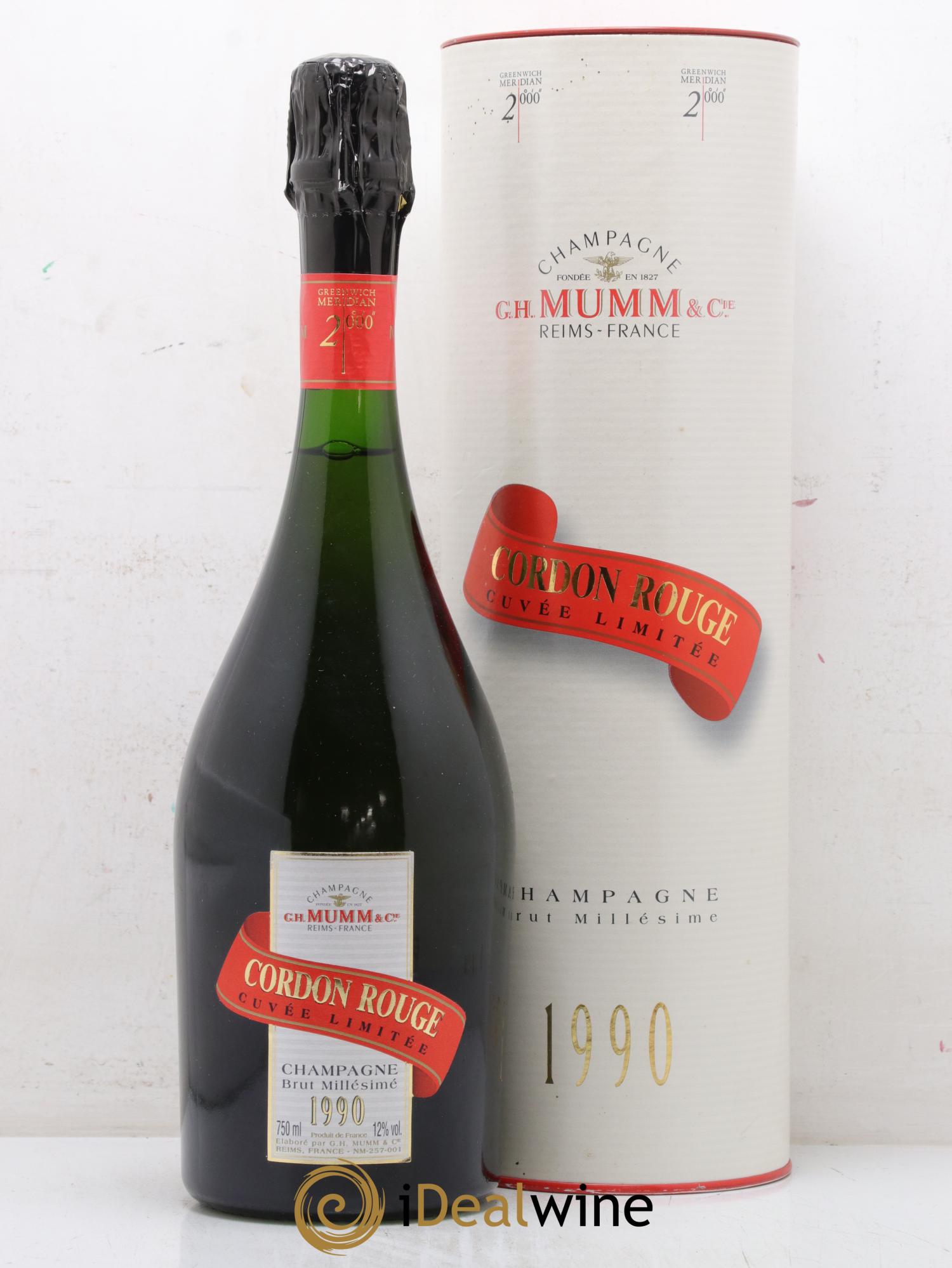 Cordon Rouge Mumm 1990 - Lot of 1 bottle - 1