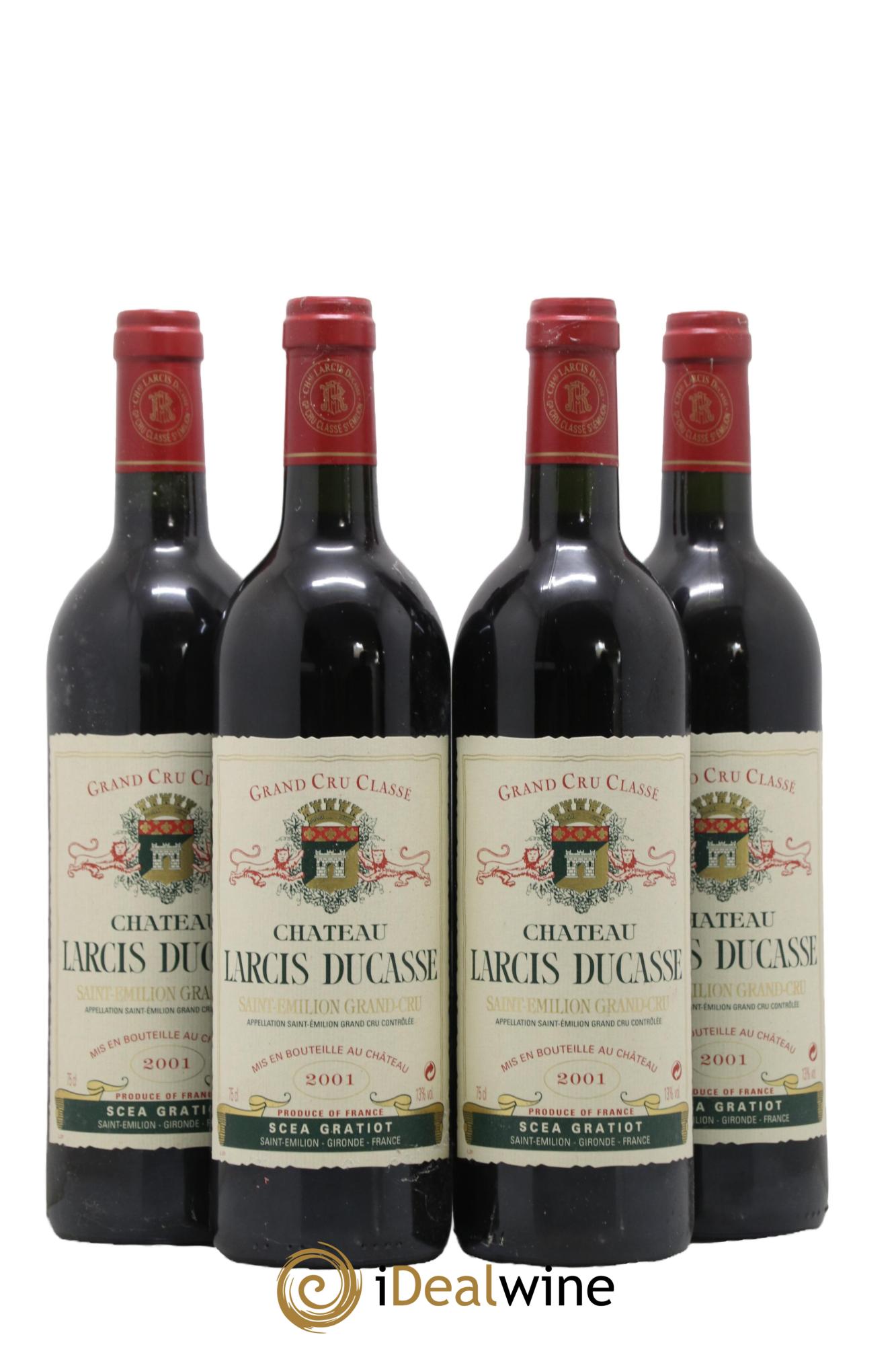 Château Larcis Ducasse 1er Grand Cru Classé B 2001 - Posten von 4 Flaschen - 0