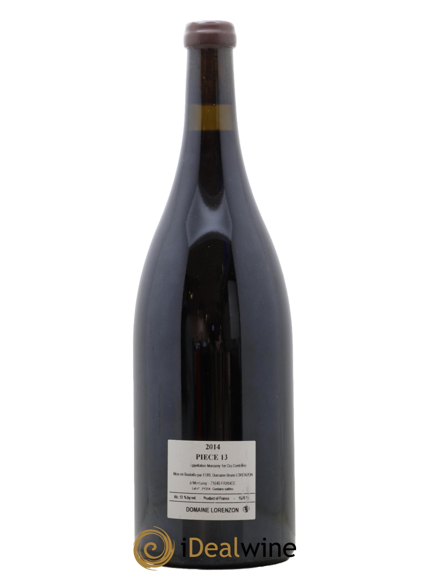 Mercurey 1er Cru Pièce 13 Bruno Lorenzon 2014 - Posten von 1 Magnum - 1