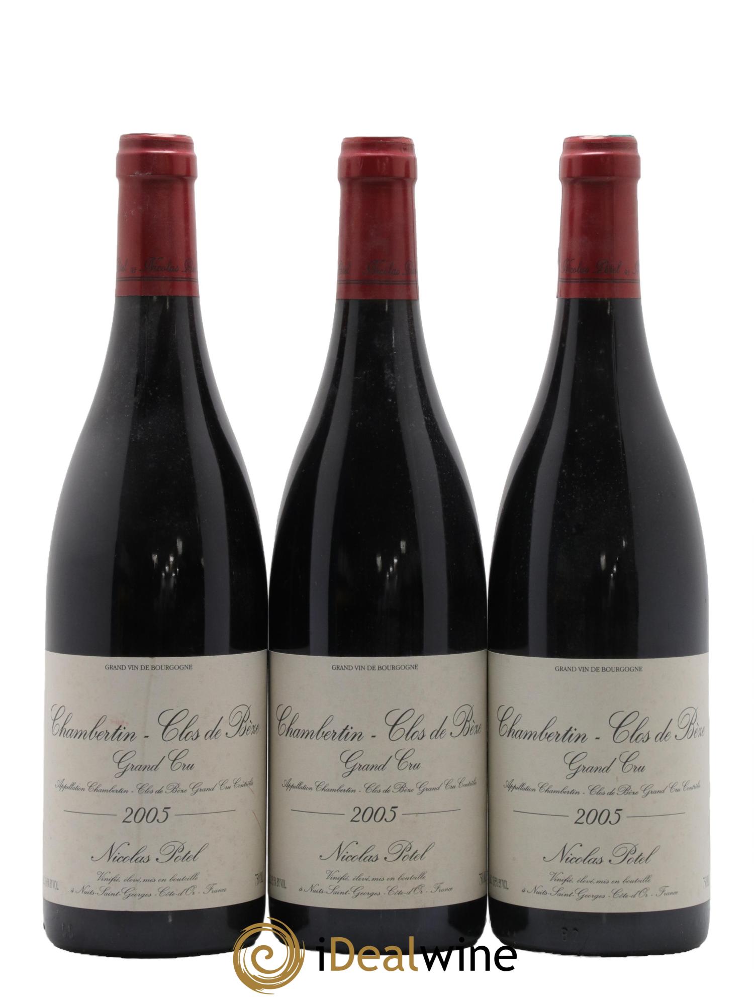 Chambertin Clos de Bèze Grand Cru Nicolas Potel 2005 - Lot de 3 bouteilles - 0