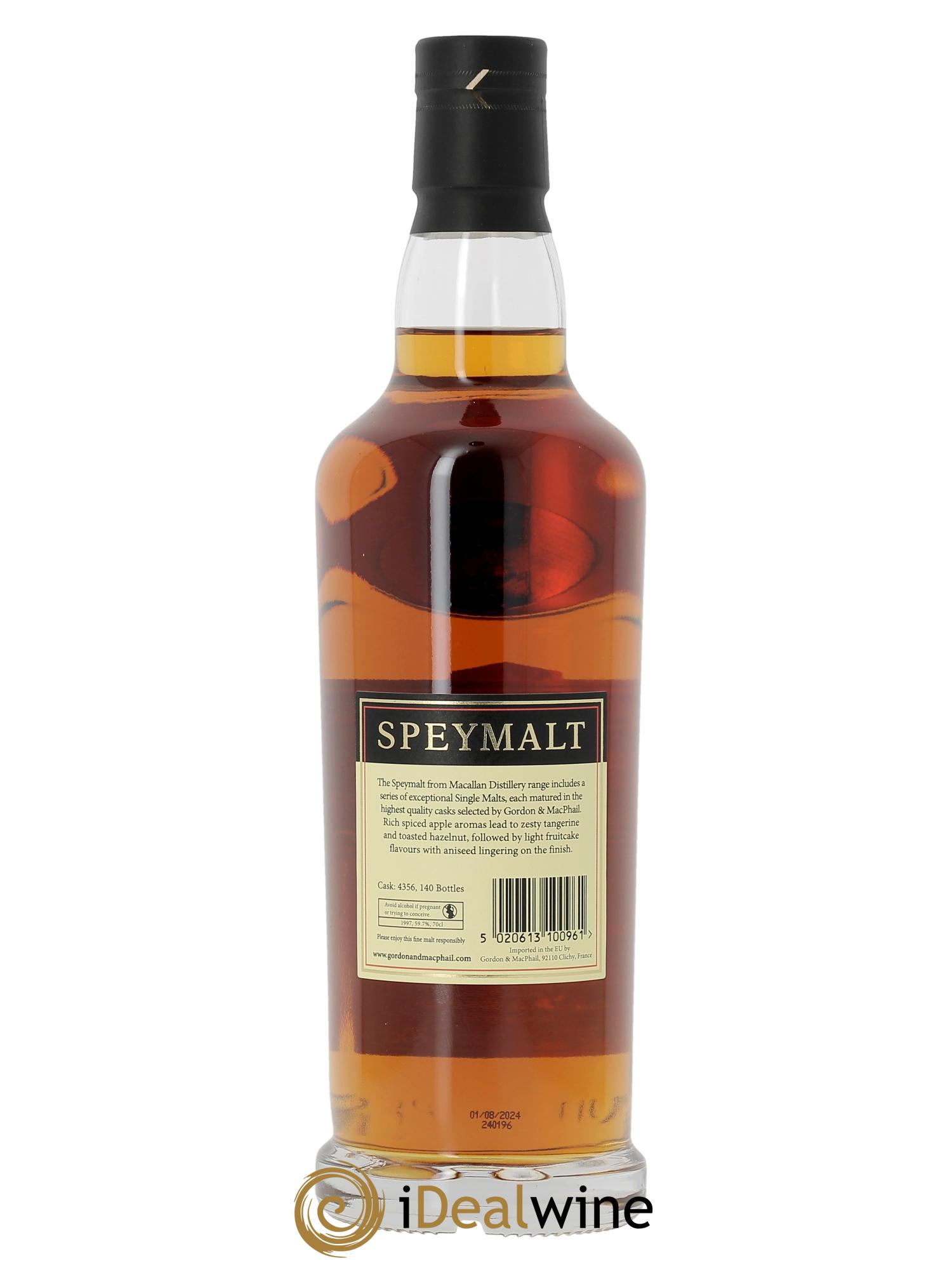 Whisky Gordon & Macphail Speymalt from Macallan 27 ans 2nd Fill Sherry Hogshead Foundations  1997 - Posten von 1 Flasche - 2