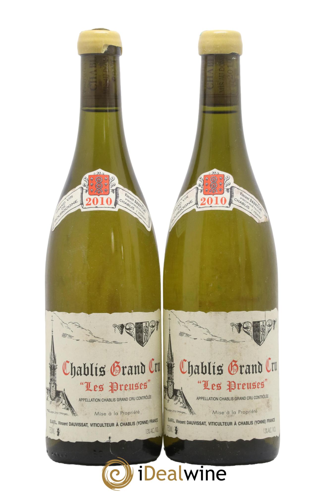 Chablis Grand Cru Les Preuses Vincent Dauvissat (Domaine) 2010 - Posten von 2 Flaschen - 0