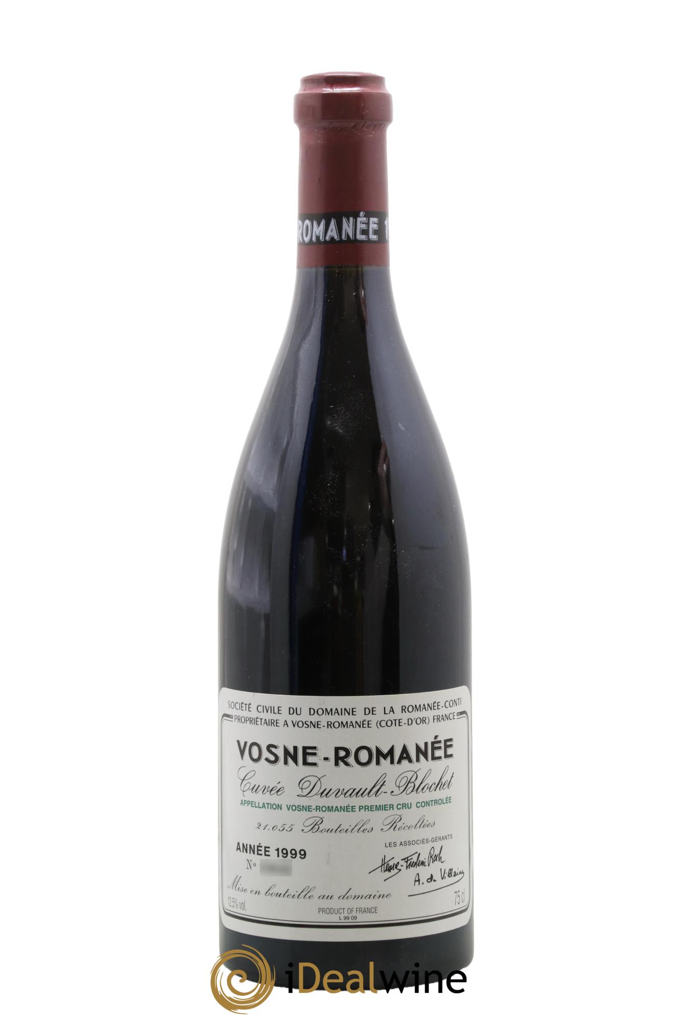 Vosne-Romanée 1er Cru Cuvée Duvault Blochet Domaine de la Romanée-Conti 1999 - Lot de 1 bouteille - 0