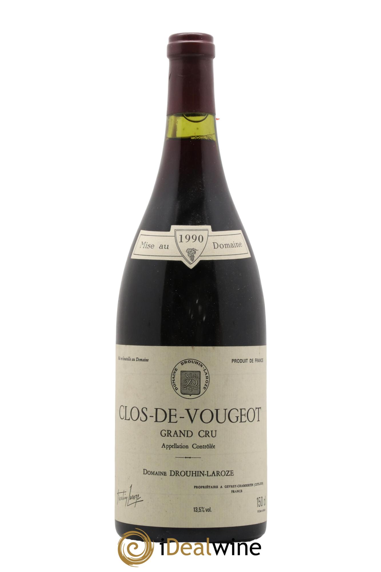 Clos de Vougeot Grand Cru Domaine Drouhin-Laroze 1990 - Lot of 1 magnum - 0