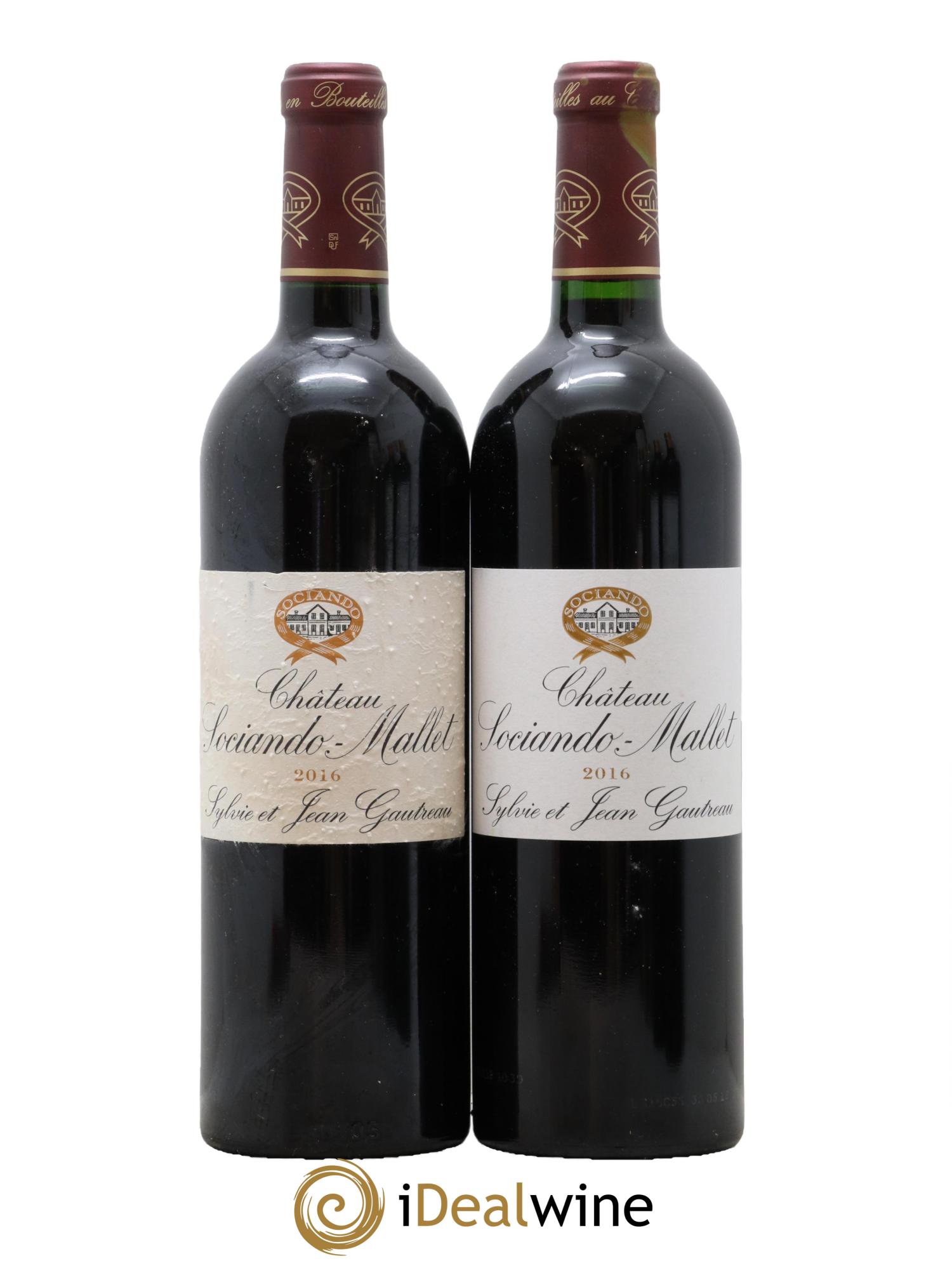 Château Sociando Mallet 2016 - Lot de 2 bouteilles - 0