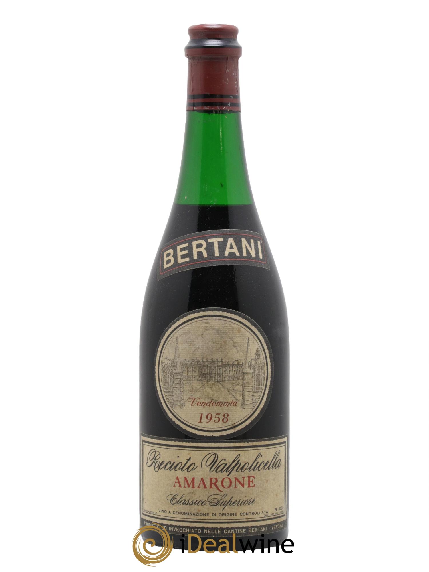 Amarone della Valpolicella Classico DOC Bertani 1958 - Lotto di 1 bottiglia - 0