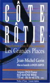 Etikette des Weins Côte-Rôtie Les Grandes Places Jean-Michel Gerin 1998