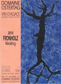 Etikette des Weins Alsace Riesling Fronholz Ostertag (Domaine) 2019