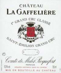 Wine label Château la Gaffelière 1er Grand Cru Classé B 1945