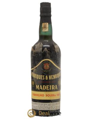 Madère Madere Verdelho Solera Henriques et Henriques