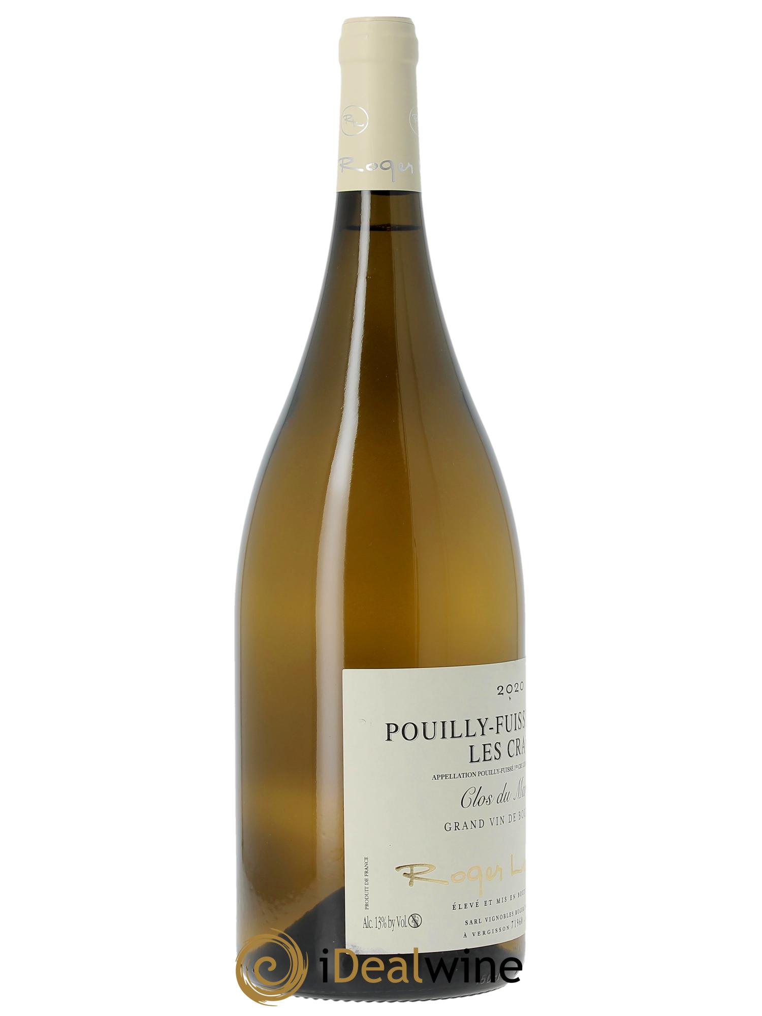 Pouilly-Fuissé 1er Cru Les Crays - Clos du Martelet Domaine Lassarat  2020 - Posten von 1 Magnum - 2