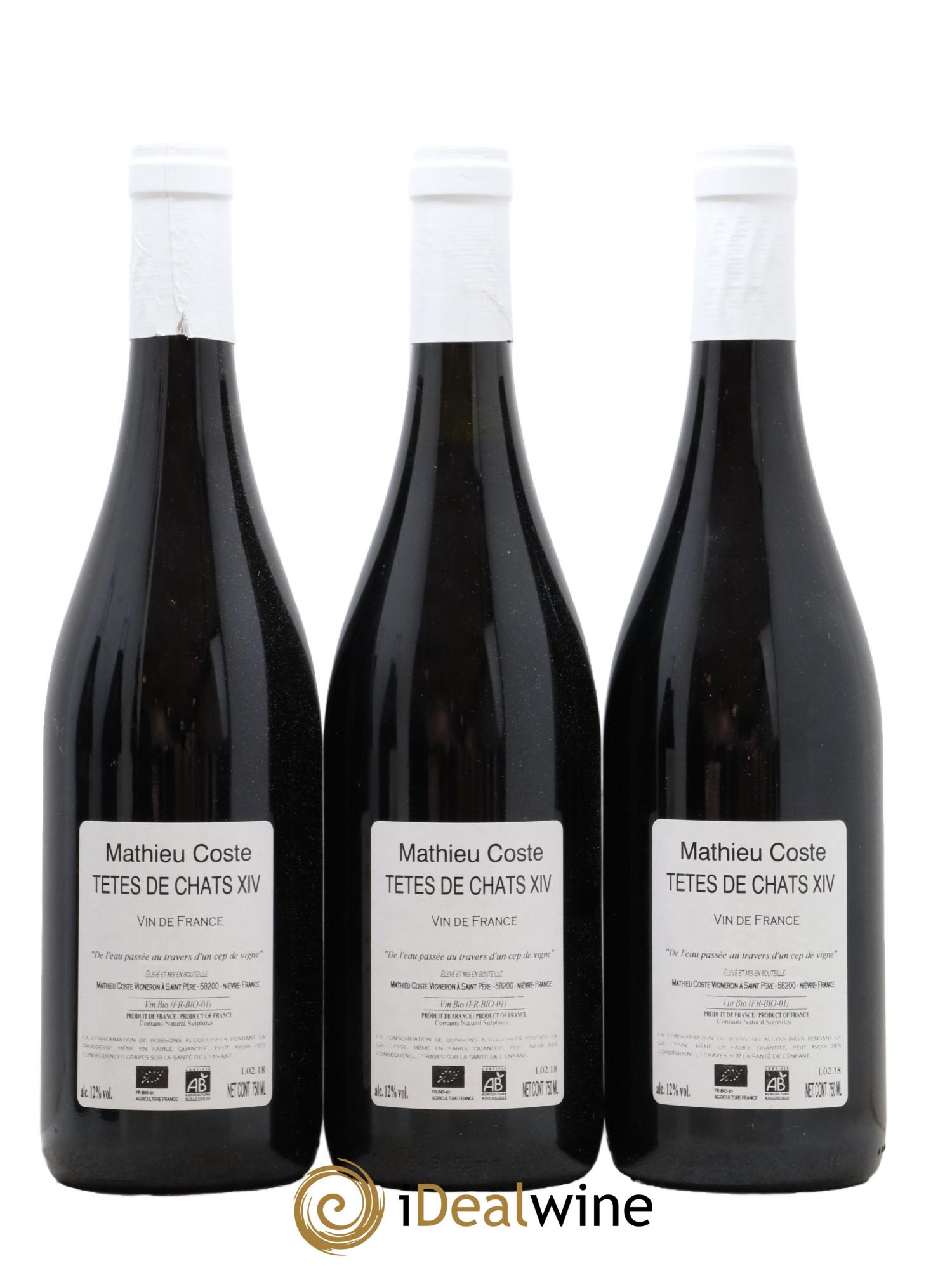 Vin de France Tetes de Chats Mathieu Coste 2014 - Posten von 6 Flaschen - 2