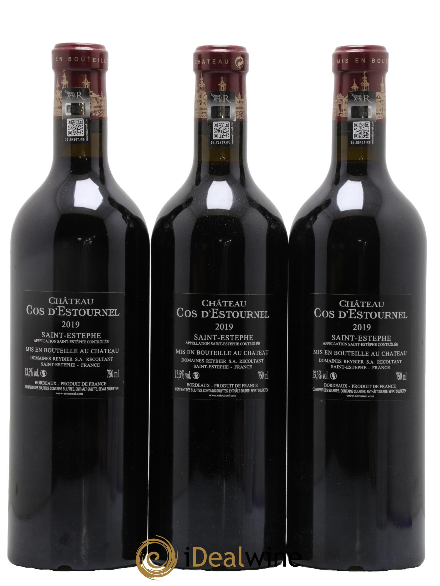 Cos d'Estournel 2ème Grand Cru Classé 2019 - Lot de 3 bouteilles - 1