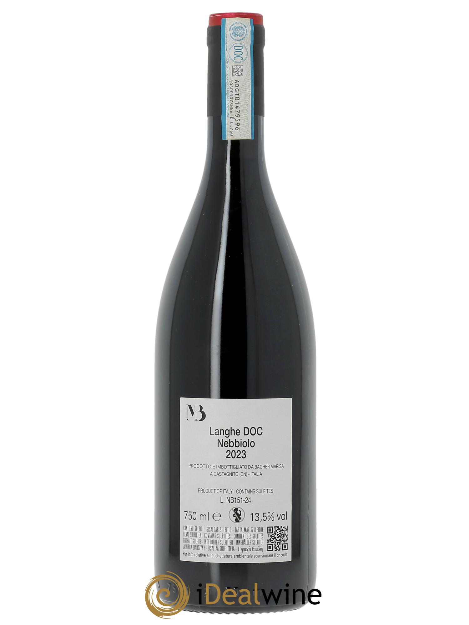 Langhe Nebbiolo DOC Marisa Bacher Rosso Bacher 2023 - Lotto di 1 bottiglia - 1