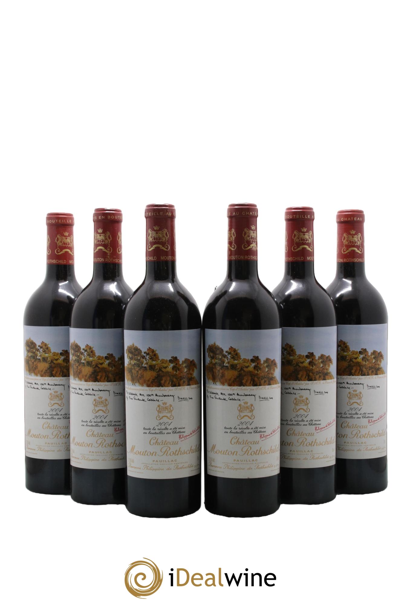 Château Mouton Rothschild 1er Grand Cru Classé 2004 - Lotto di 6 bottiglie - 0