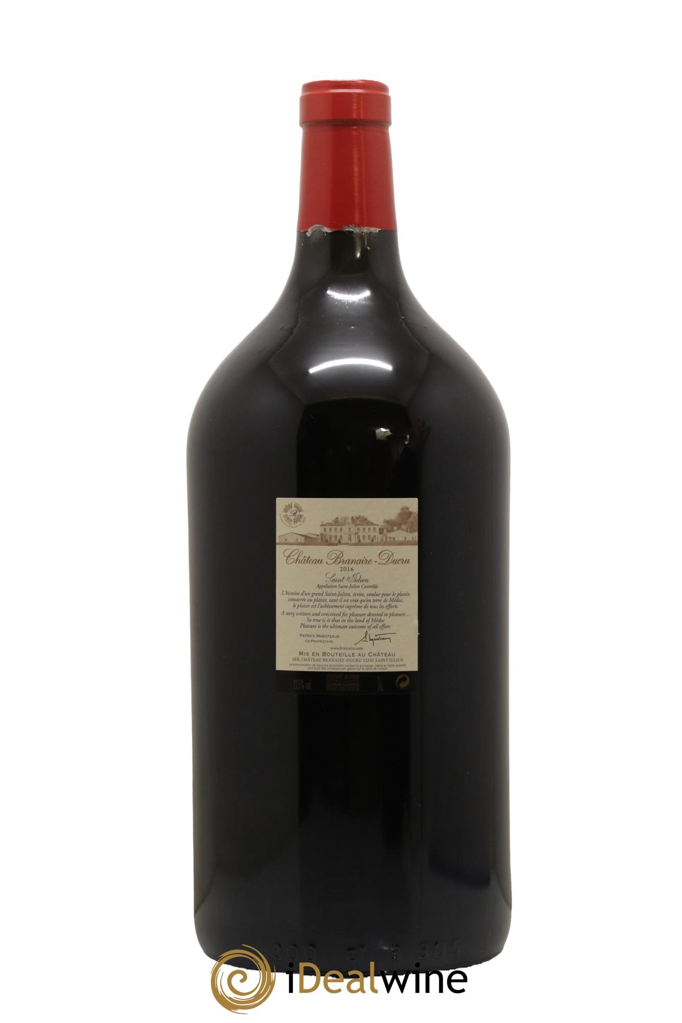 Château Branaire Ducru 4ème Grand Cru Classé  2016 - Lotto di 1 jéroboam - 2