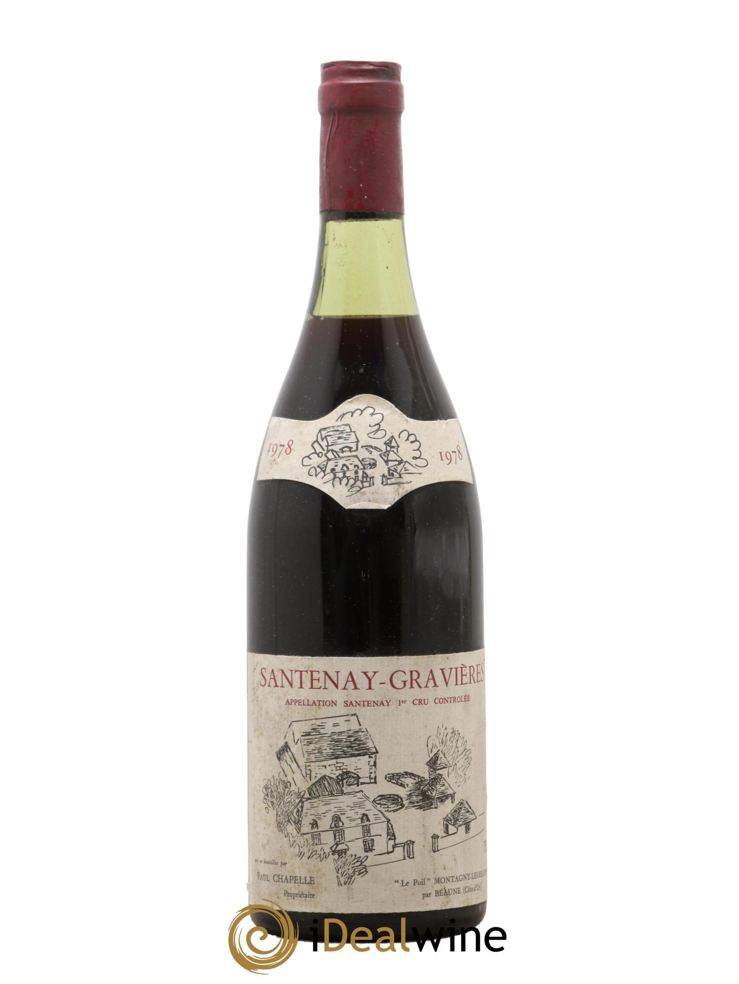 Santenay 1er Cru Gravières Paul Chapelle 1978 - Lotto di 1 bottiglia - 0