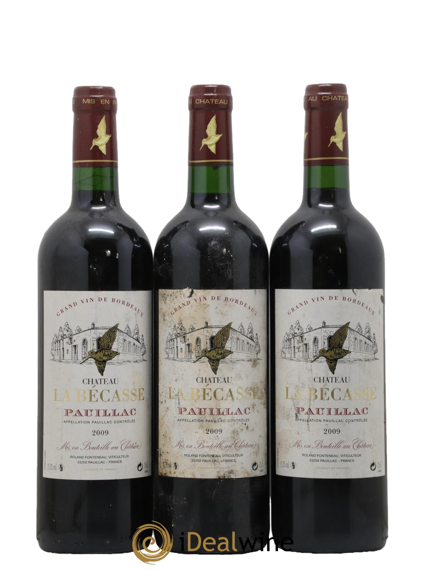 Château la Bécasse 2009 - Lotto di 3 bottiglie - 0