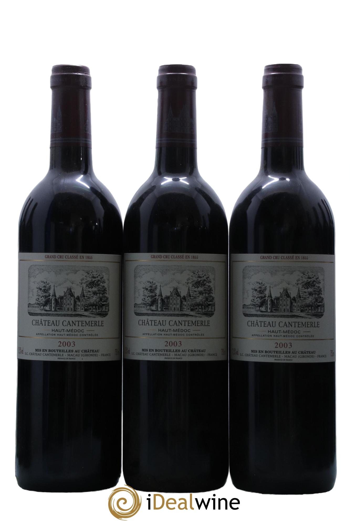 Château Cantemerle 5ème Grand Cru Classé  2003 - Lot de 12 bouteilles - 1