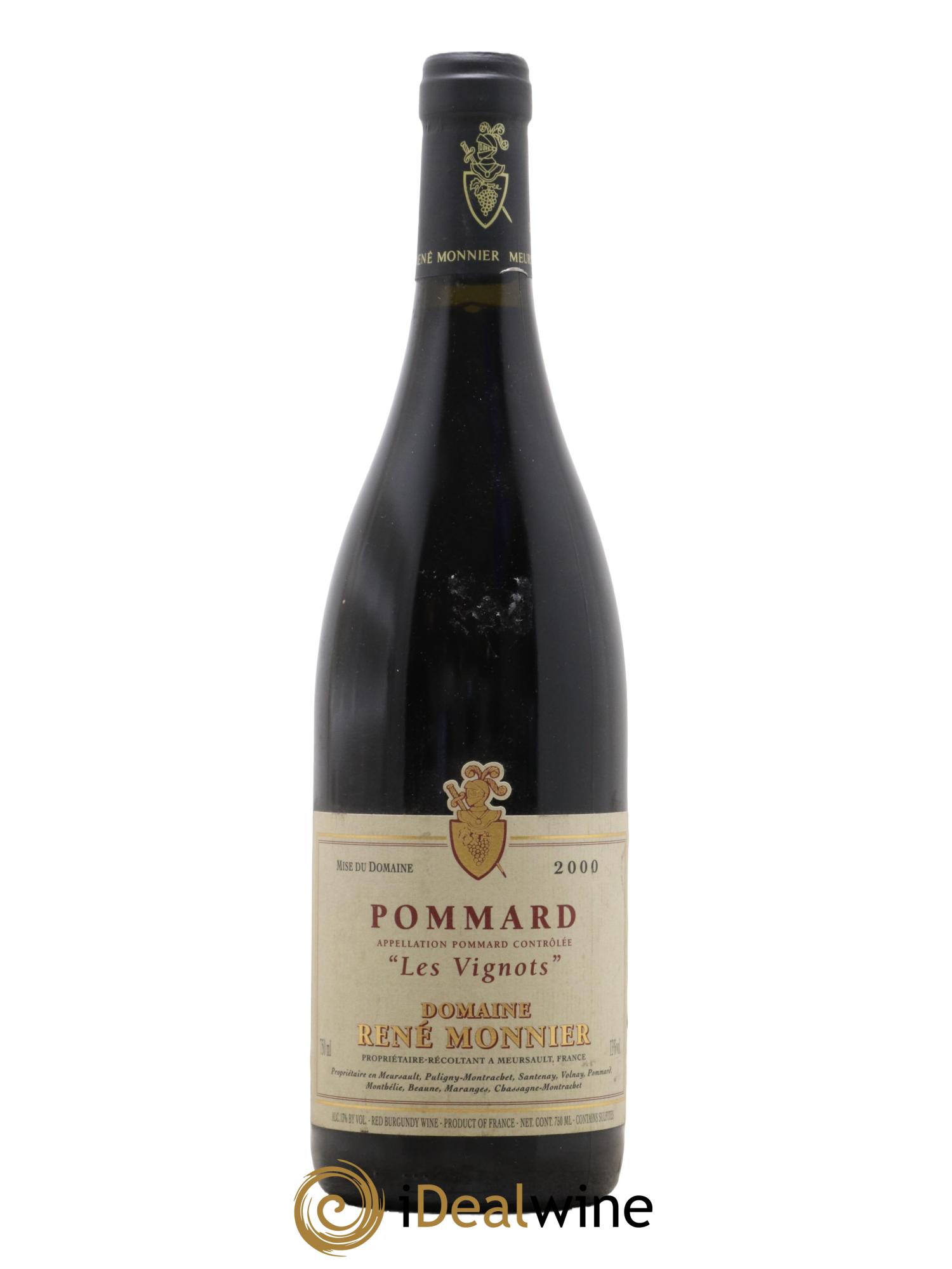 Pommard Les Vignots René Monnier 2000 - Lotto di 1 bottiglia - 0