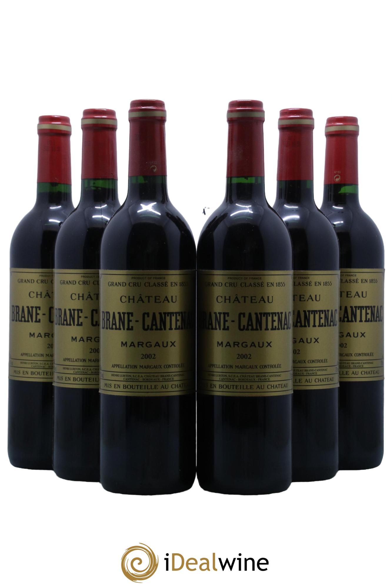 Château Brane Cantenac 2ème Grand Cru Classé  2002 - Lotto di 6 bottiglie - 0