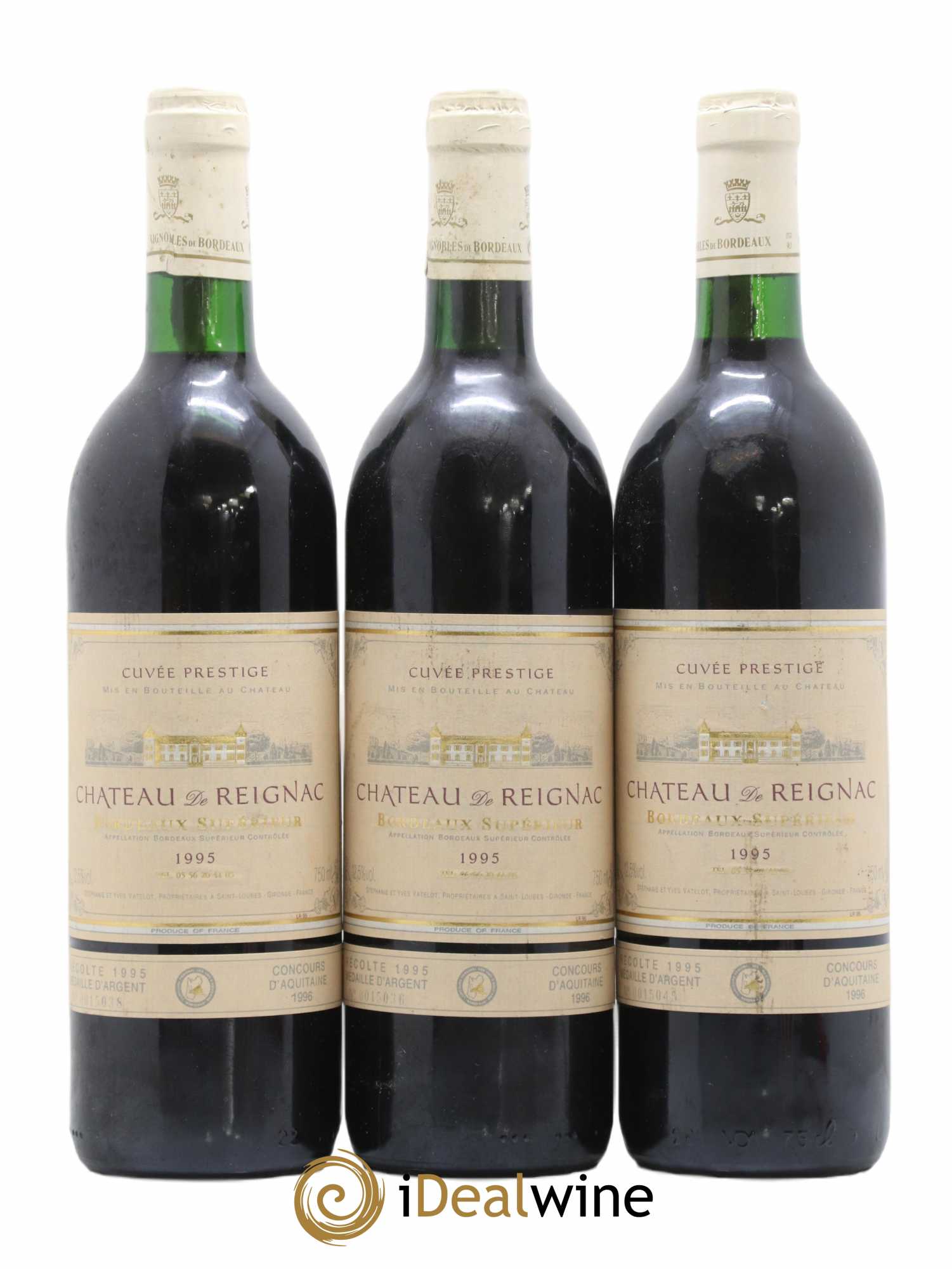 Grand vin de Reignac  1995 - Lot of 3 bottles - 0